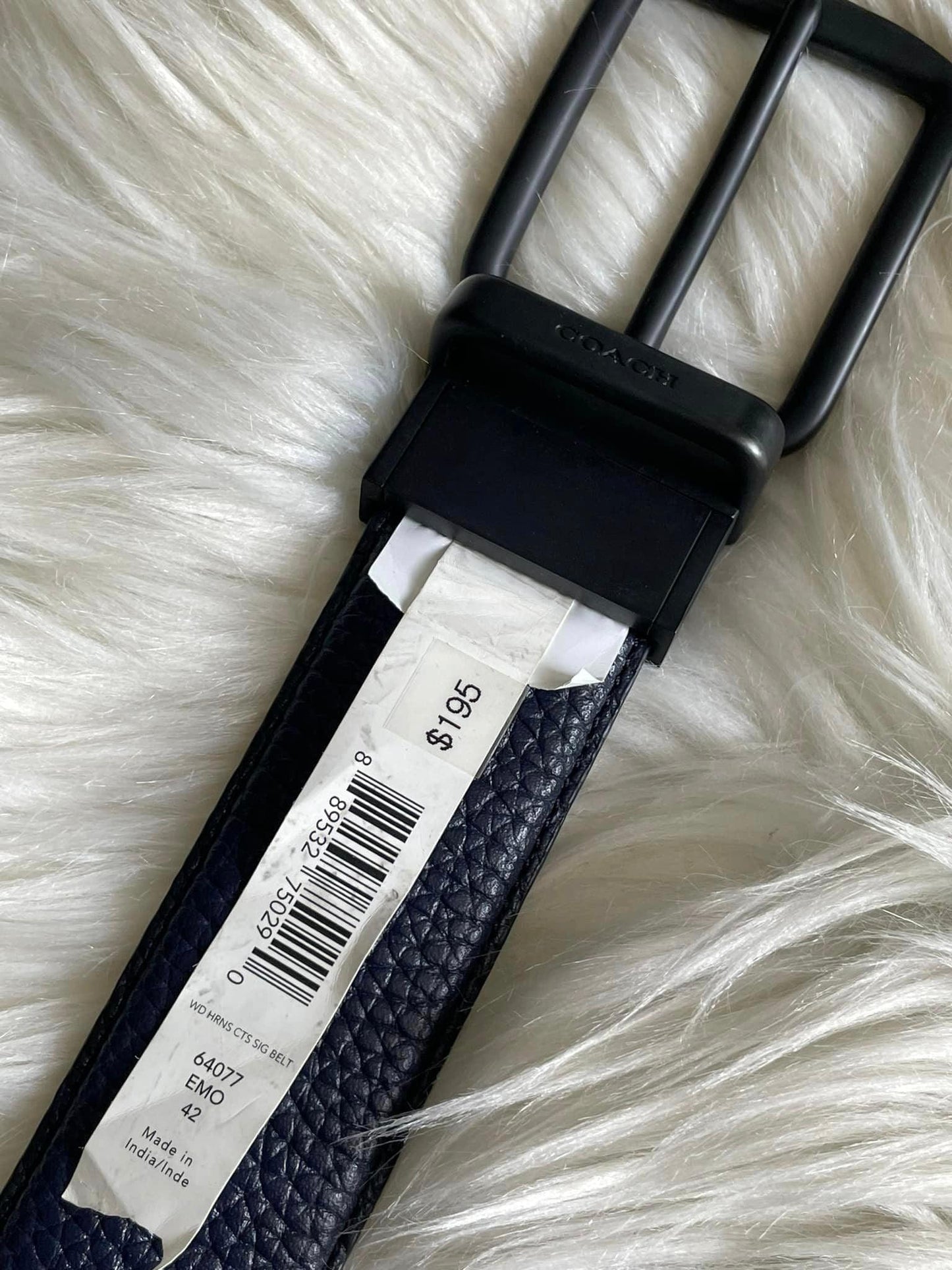 Coach Wide Harness Signature Reversible Belt