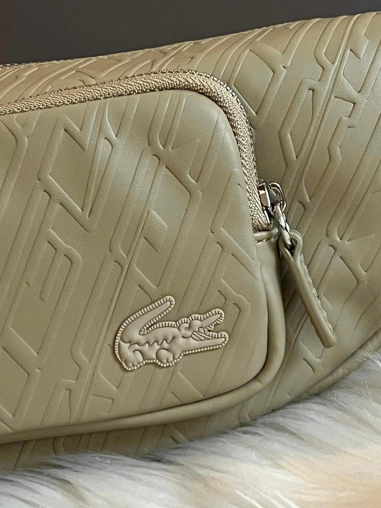 Lacoste Unisex Lacoste Logo Print Shoulder Bag