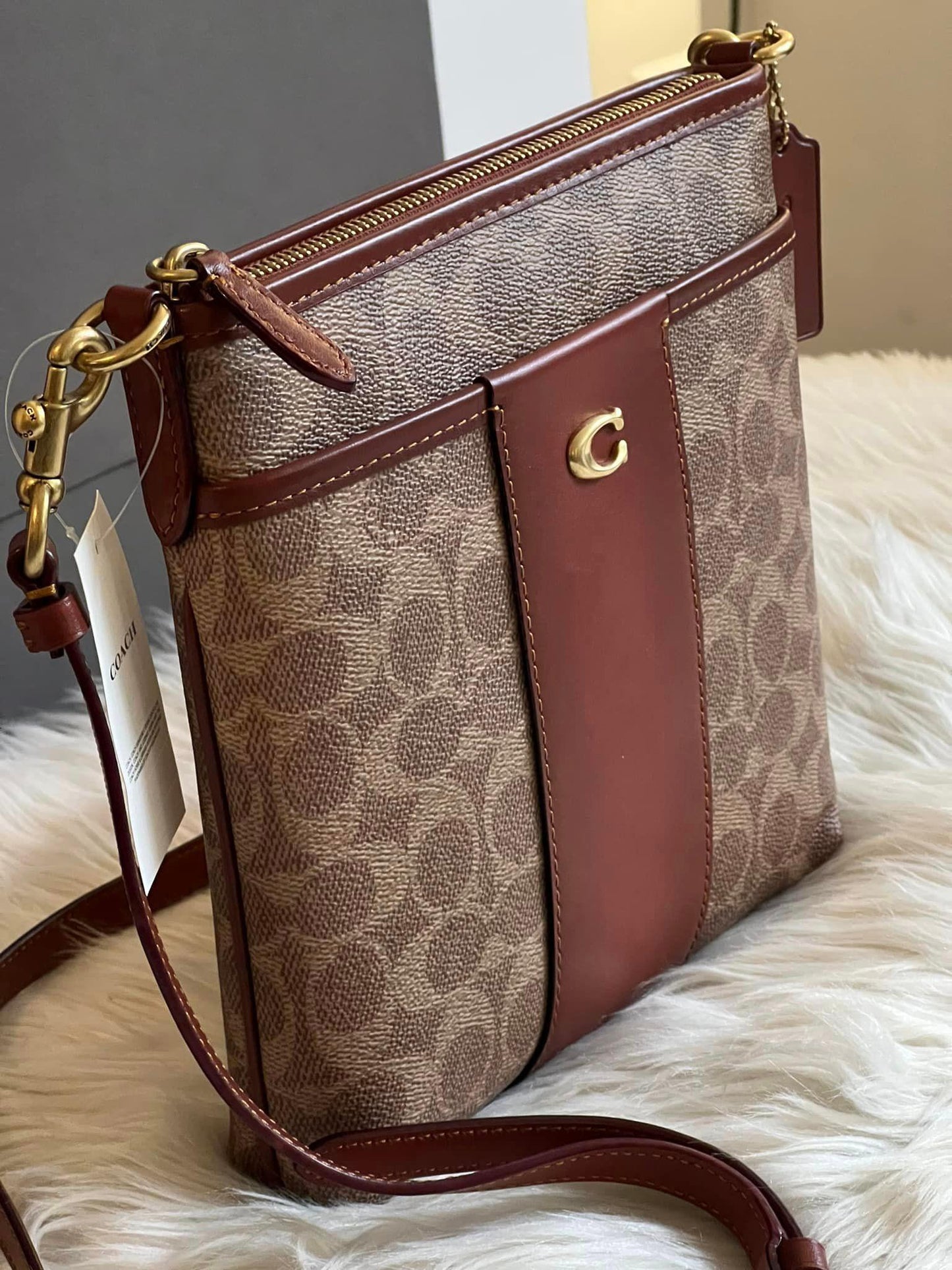 Coach Kitt Messenger Crossbody in Colorblock Signature Canvas