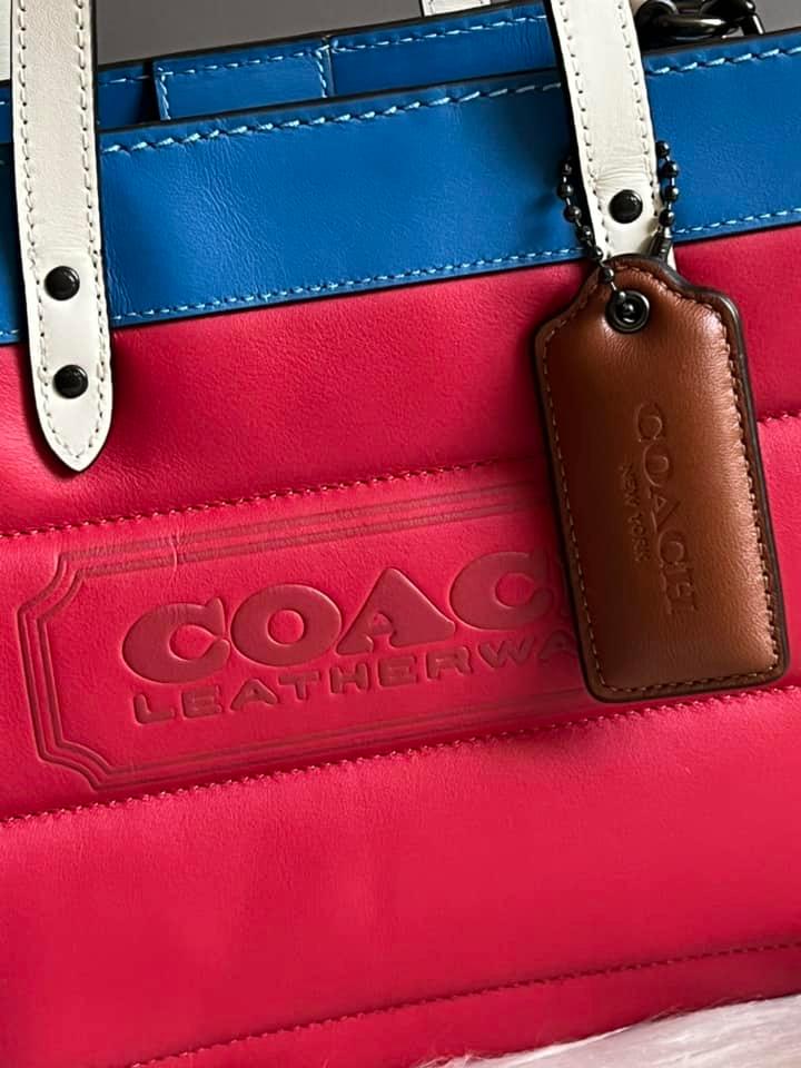Coach Field Tote 22 with Colorblock Quilting and Coach Badge