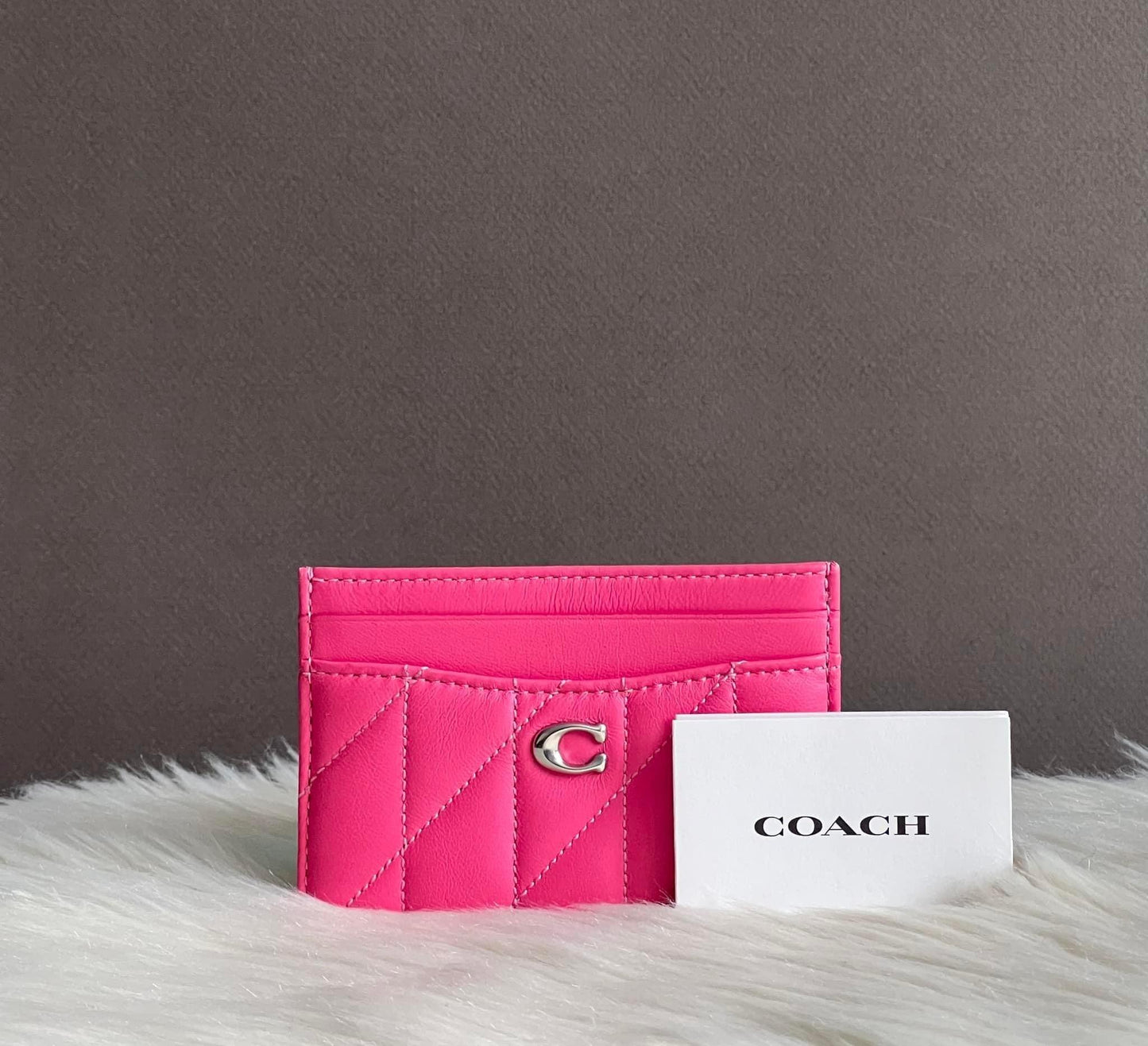 Coach Essential Card Case With Pillow Quilting
