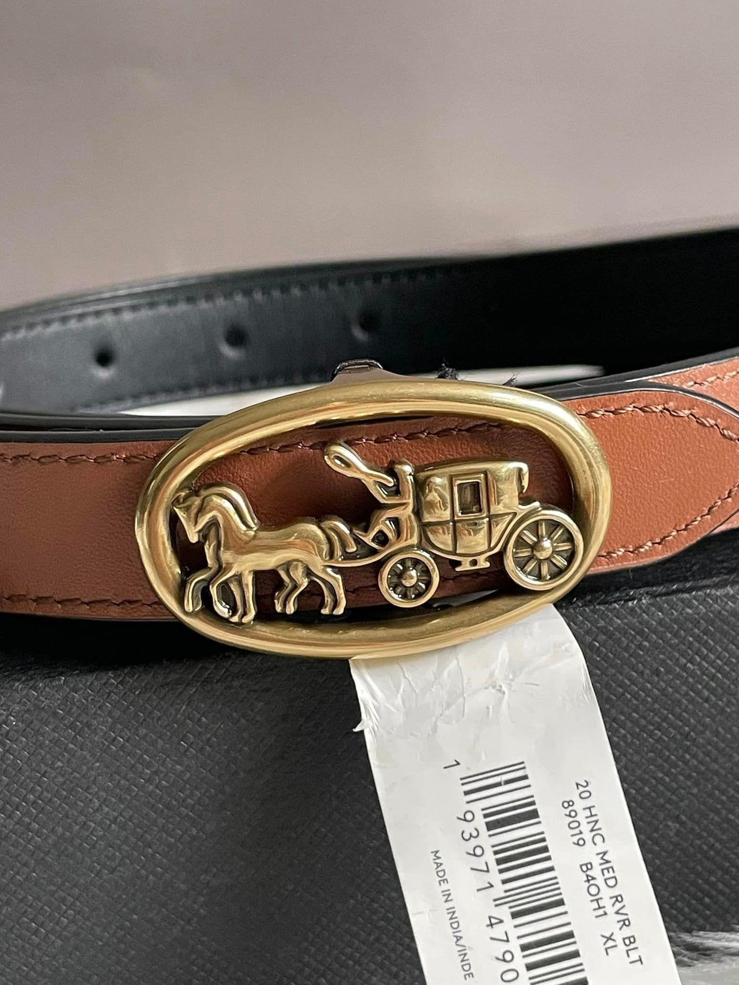 Coach Horse and Carriage Buckle Reversible Belt