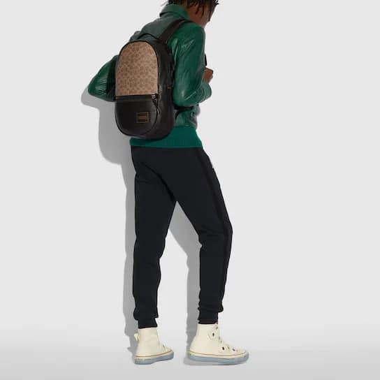 Coach Pacer Backpack In Signature Canvas with Coach Patch