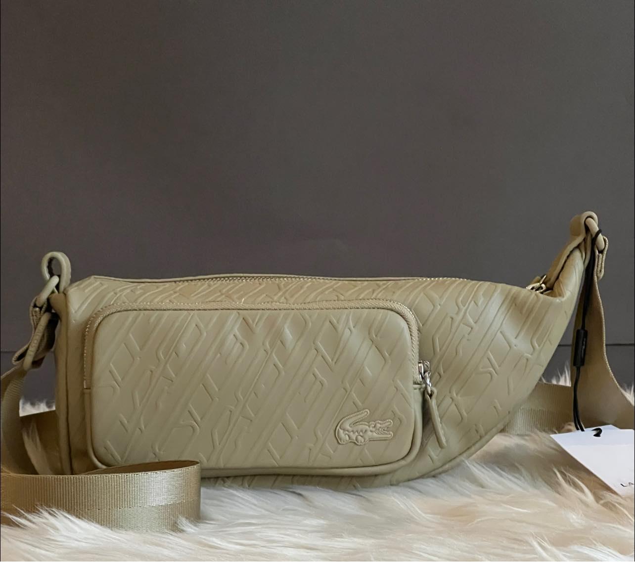 Lacoste Unisex Lacoste Logo Print Shoulder Bag