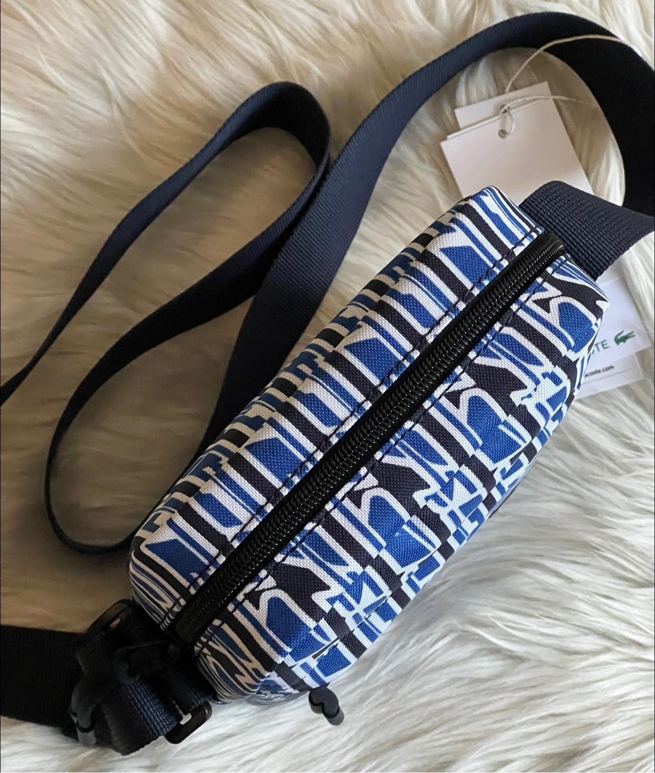 Lacoste Men’s Neocroc Logo Print Vertical Messenger Bag