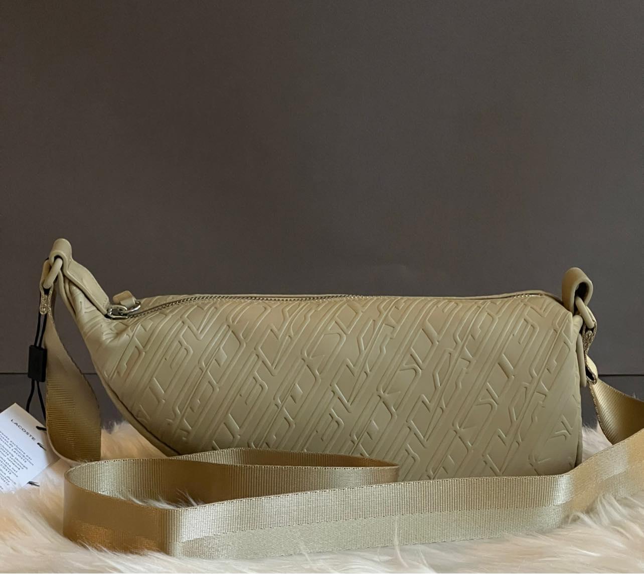 Lacoste Unisex Lacoste Logo Print Shoulder Bag