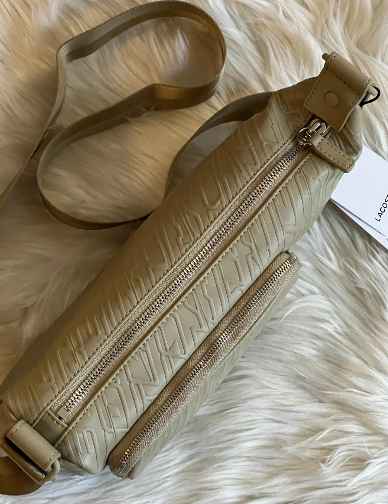 Lacoste Unisex Lacoste Logo Print Shoulder Bag