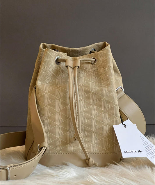 Lacoste Women’s Monogram Print Bucket Bag