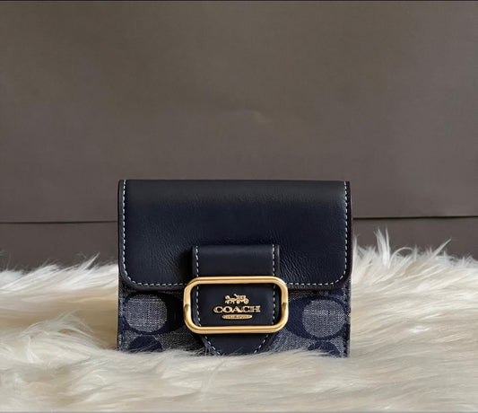 Coach Small Morgan Wallet in Signature Chambray
