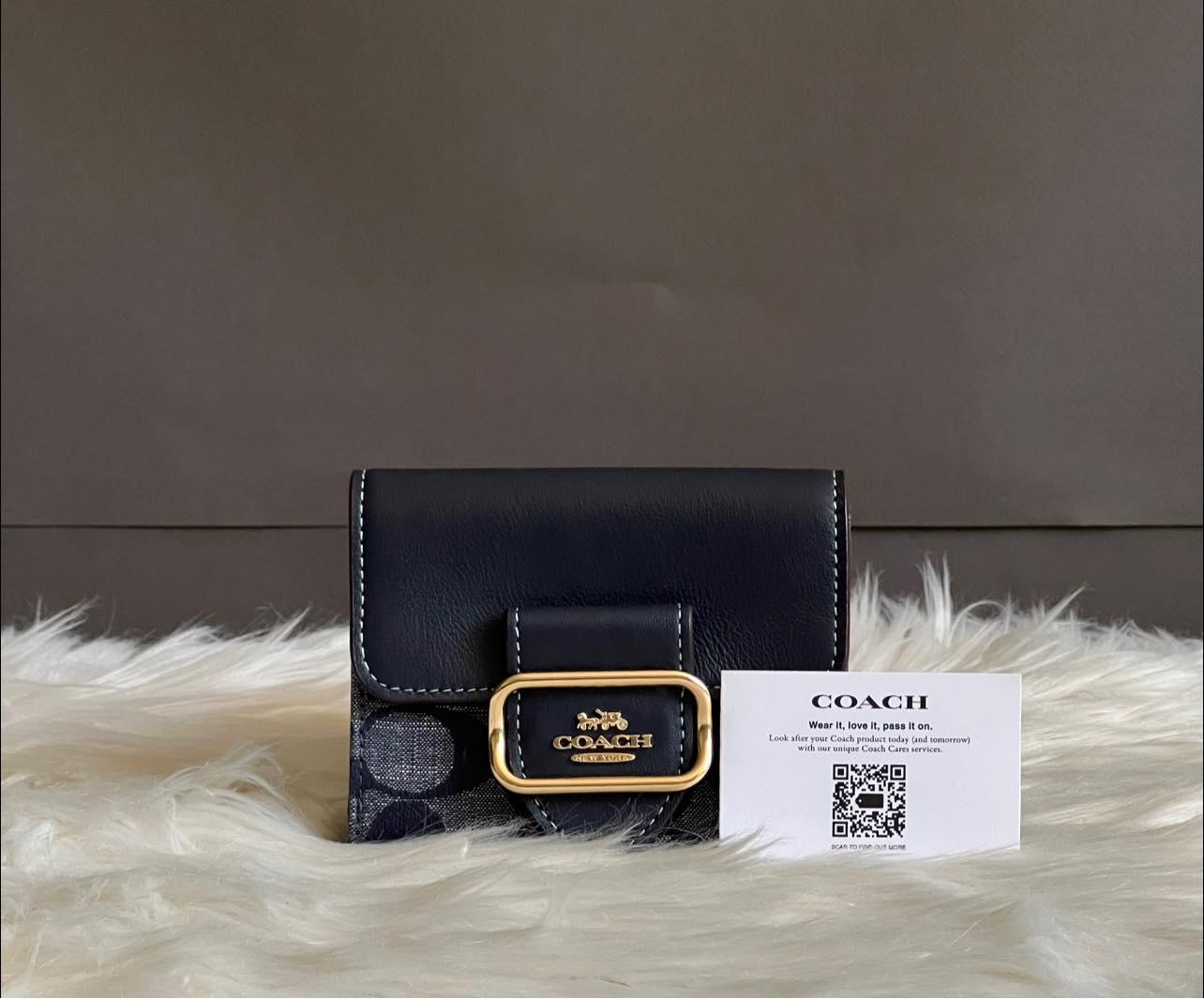 Coach Small Morgan Wallet in Signature Chambray