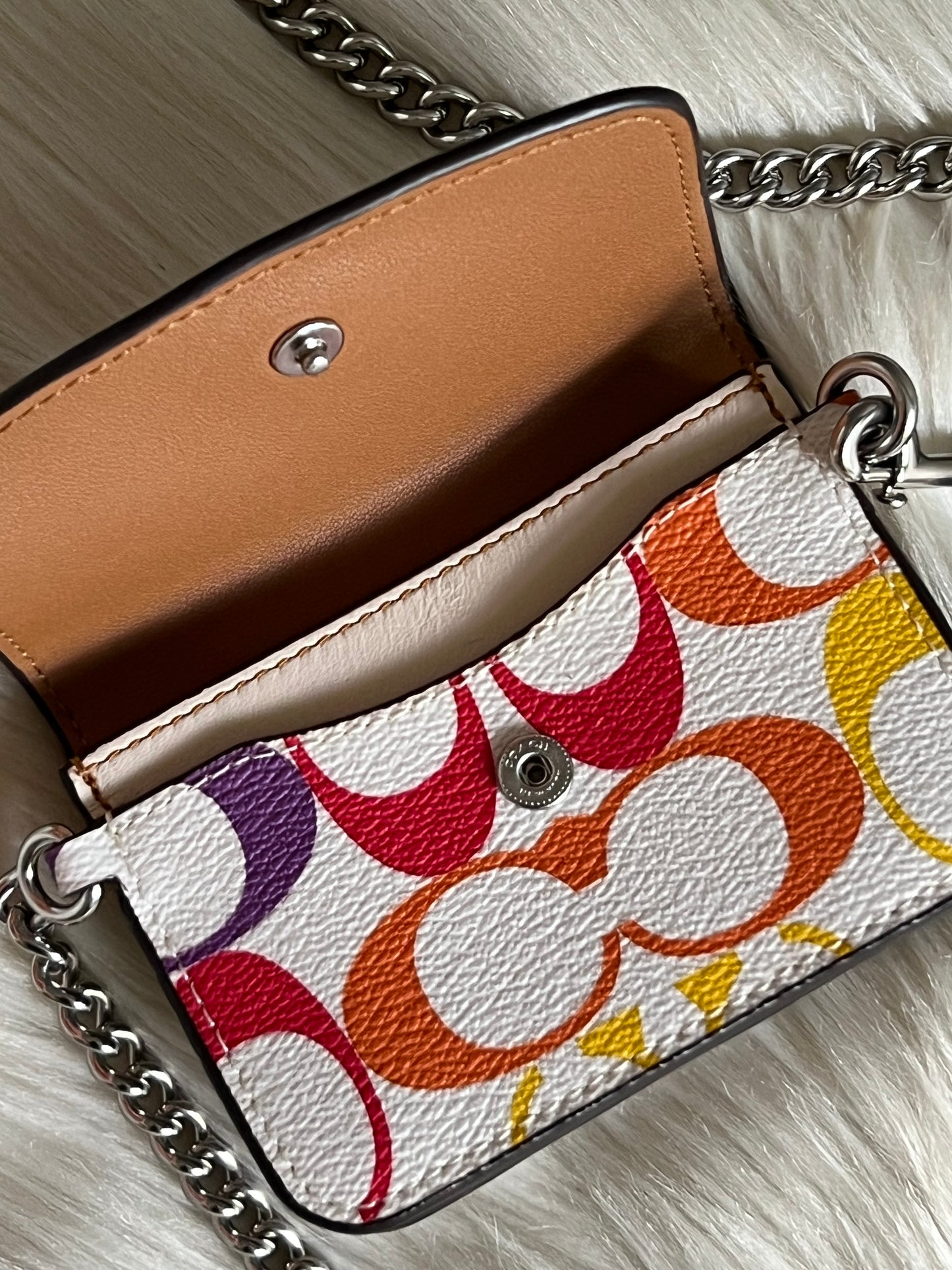 Coach Poppy Crossbody in Rainbow Signature Canvas