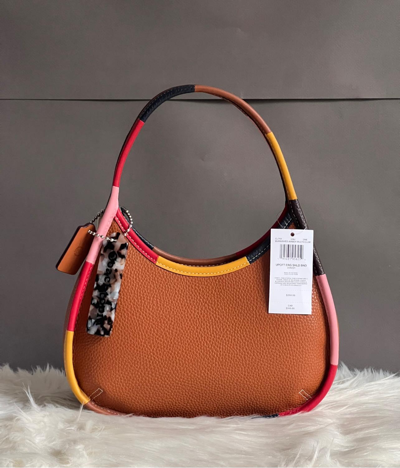 Coach Ergo Shoulder Bag in Coachtopia Leather with Upcrafted Scrap Binding