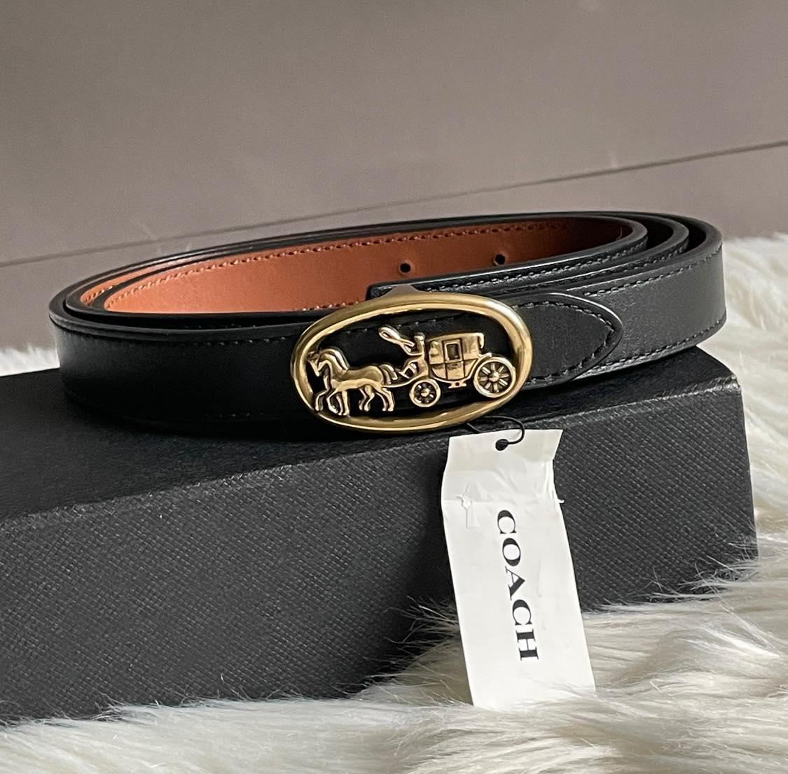 Coach Horse and Carriage Buckle Reversible Belt