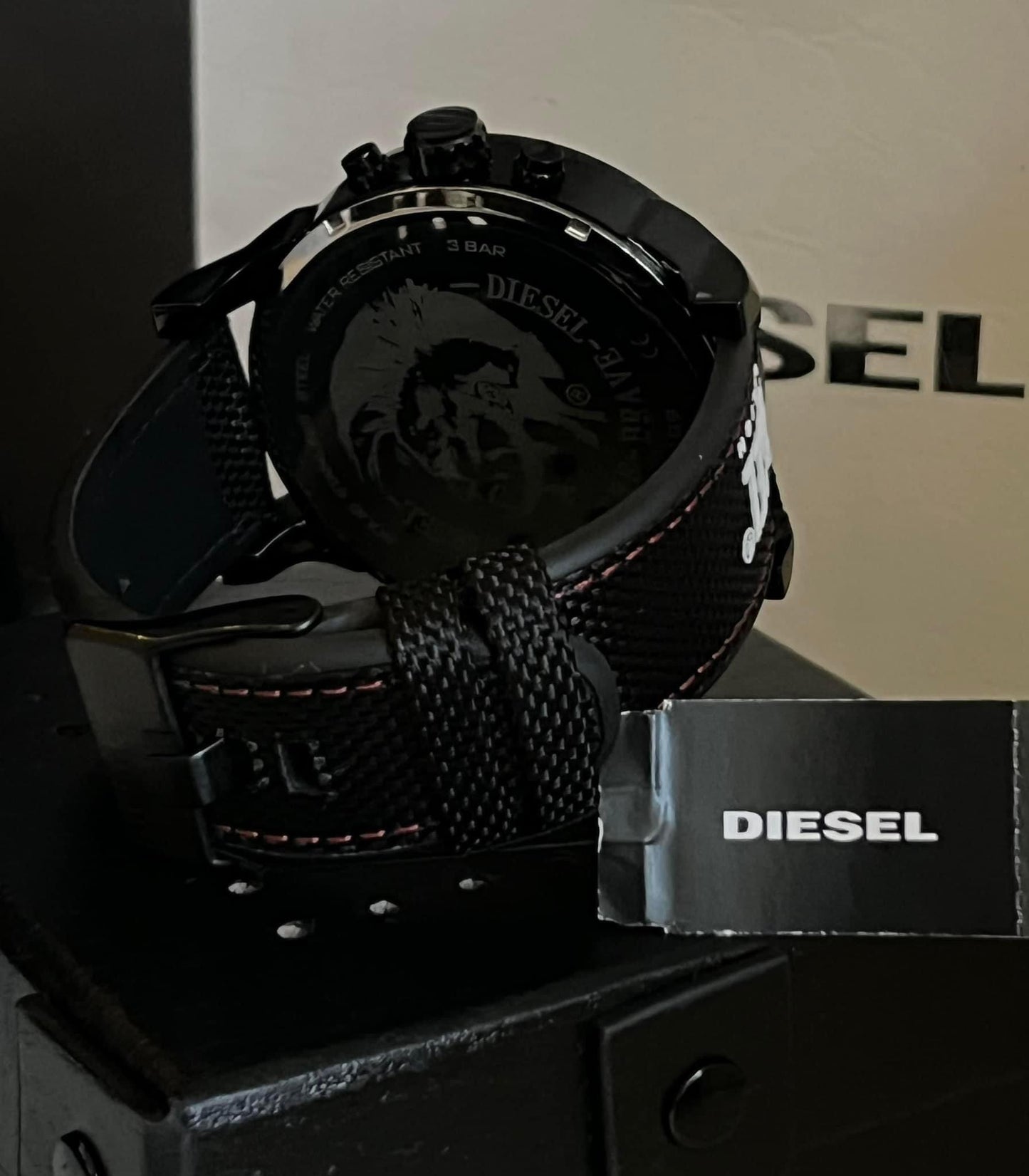 Diesel Men’s Mr. Daddy 2.0 Stainless Steel Quartz Watch with Nylon Strap