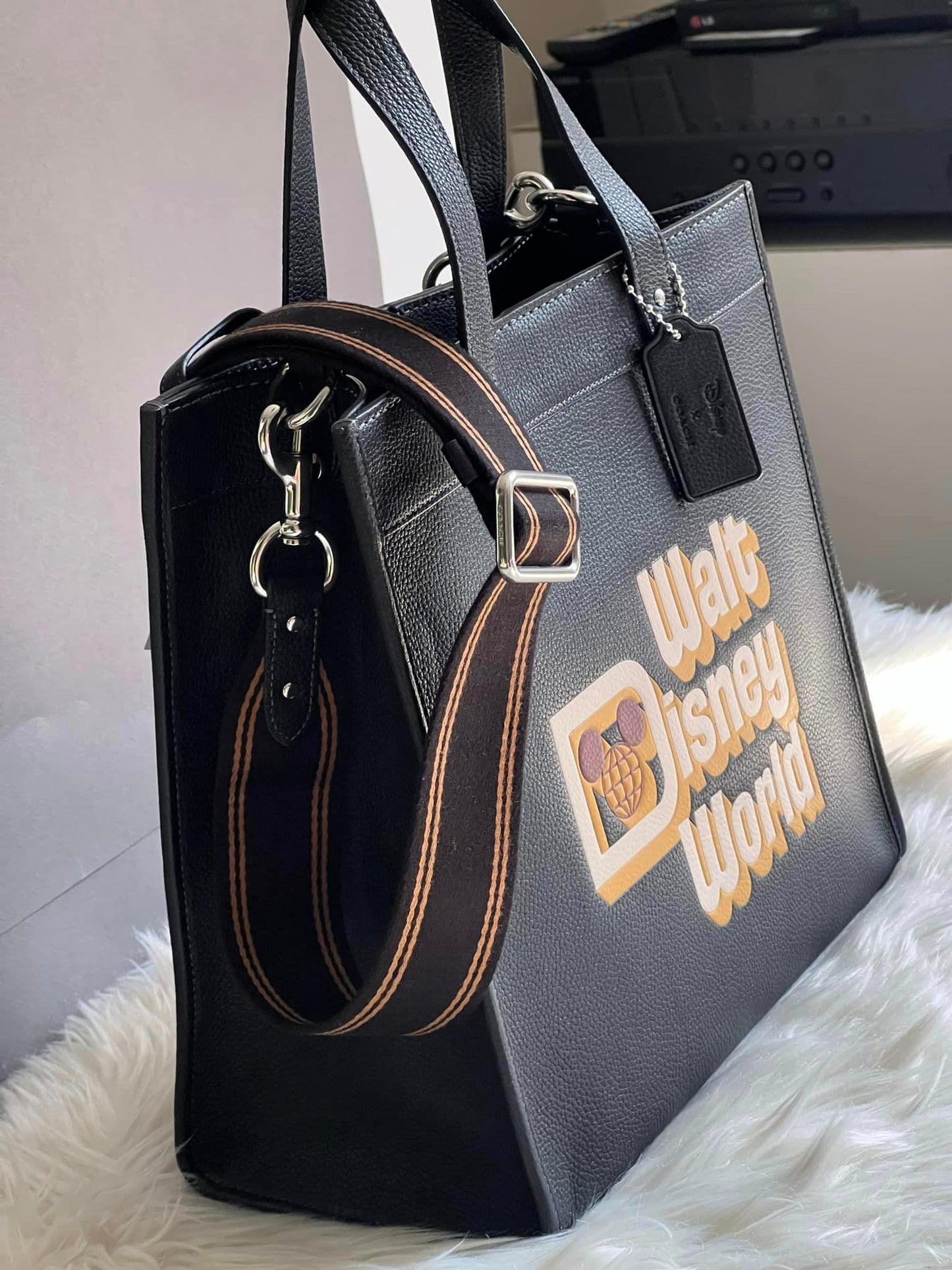 Disney X Coach Field Tote with Walt Disney World Motif