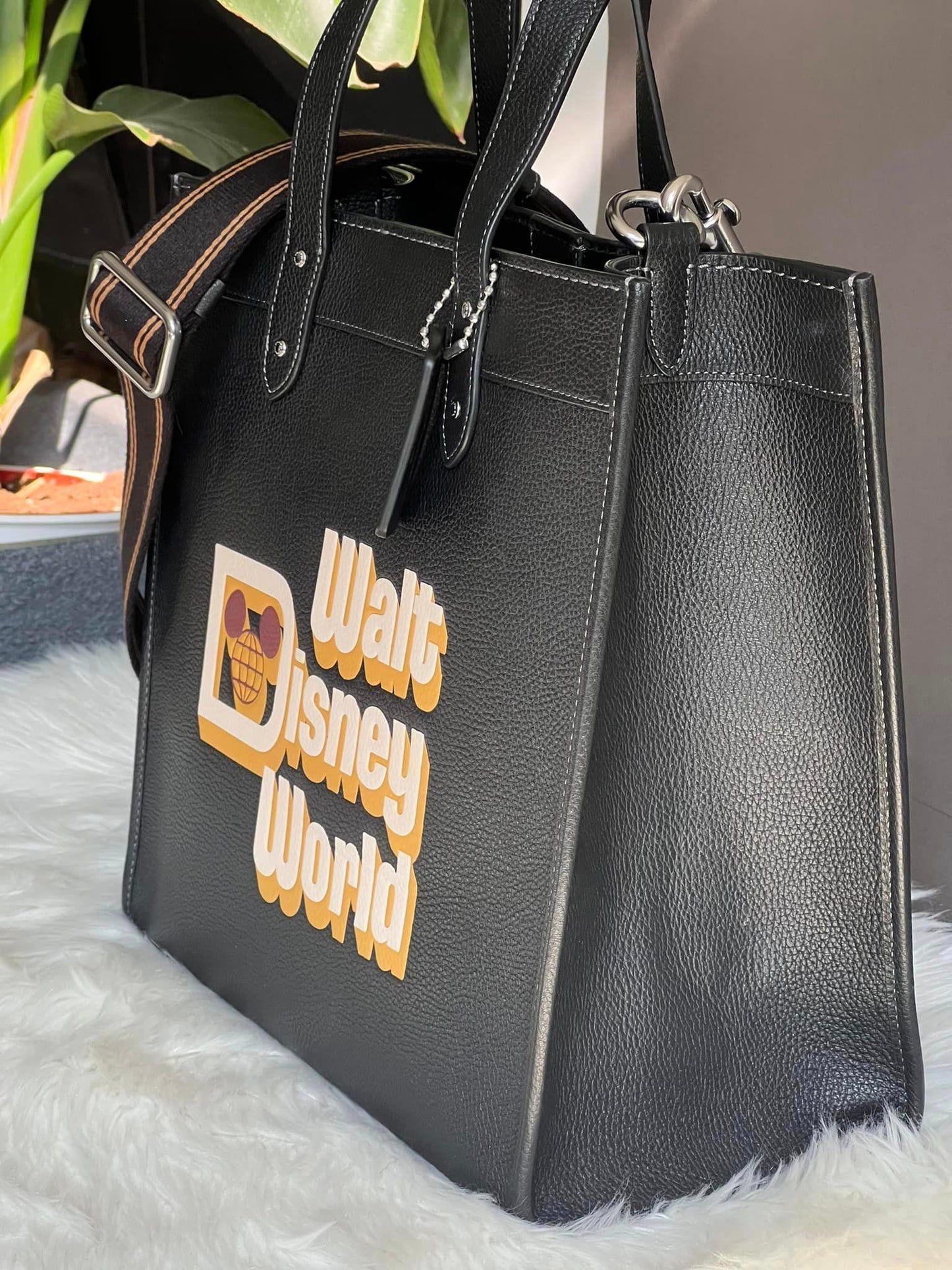 Disney X Coach Field Tote with Walt Disney World Motif