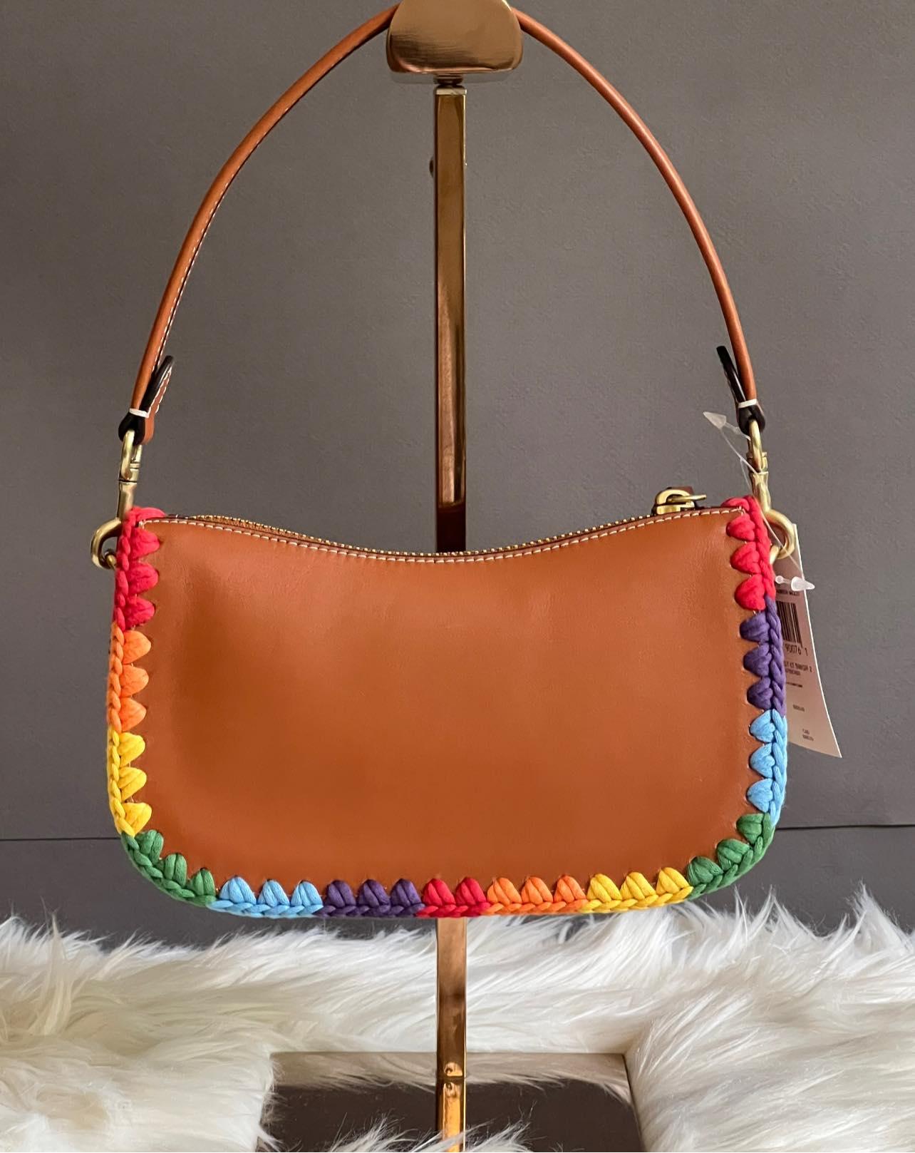 Coach Swinger 20 with Rainbow Crochet