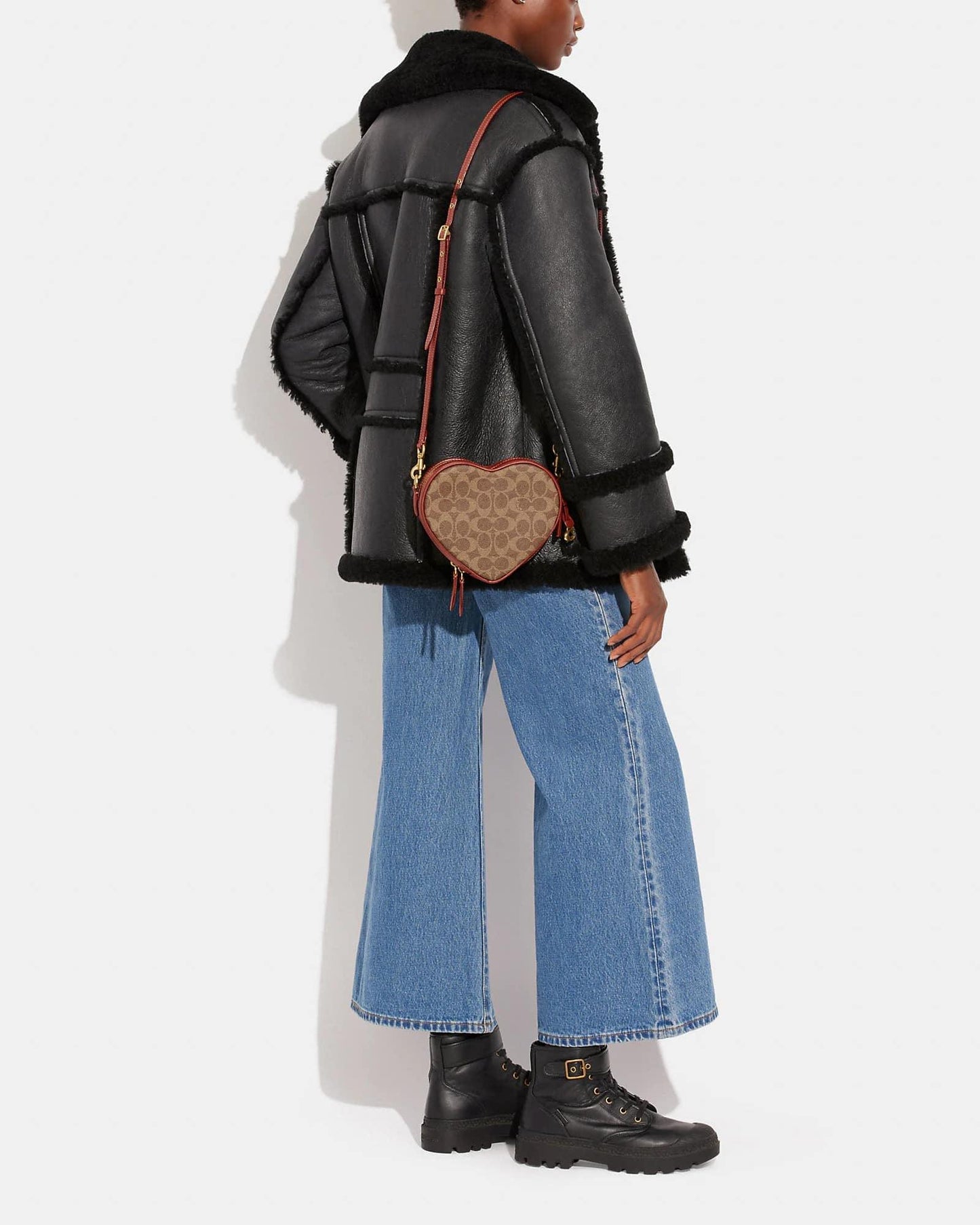 Coach Heart Crossbody in Signature Canvas