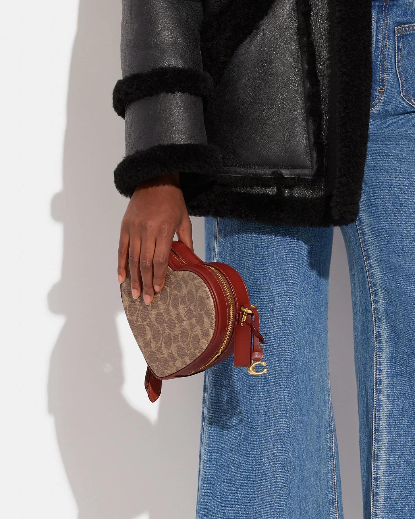 Coach Heart Crossbody in Signature Canvas