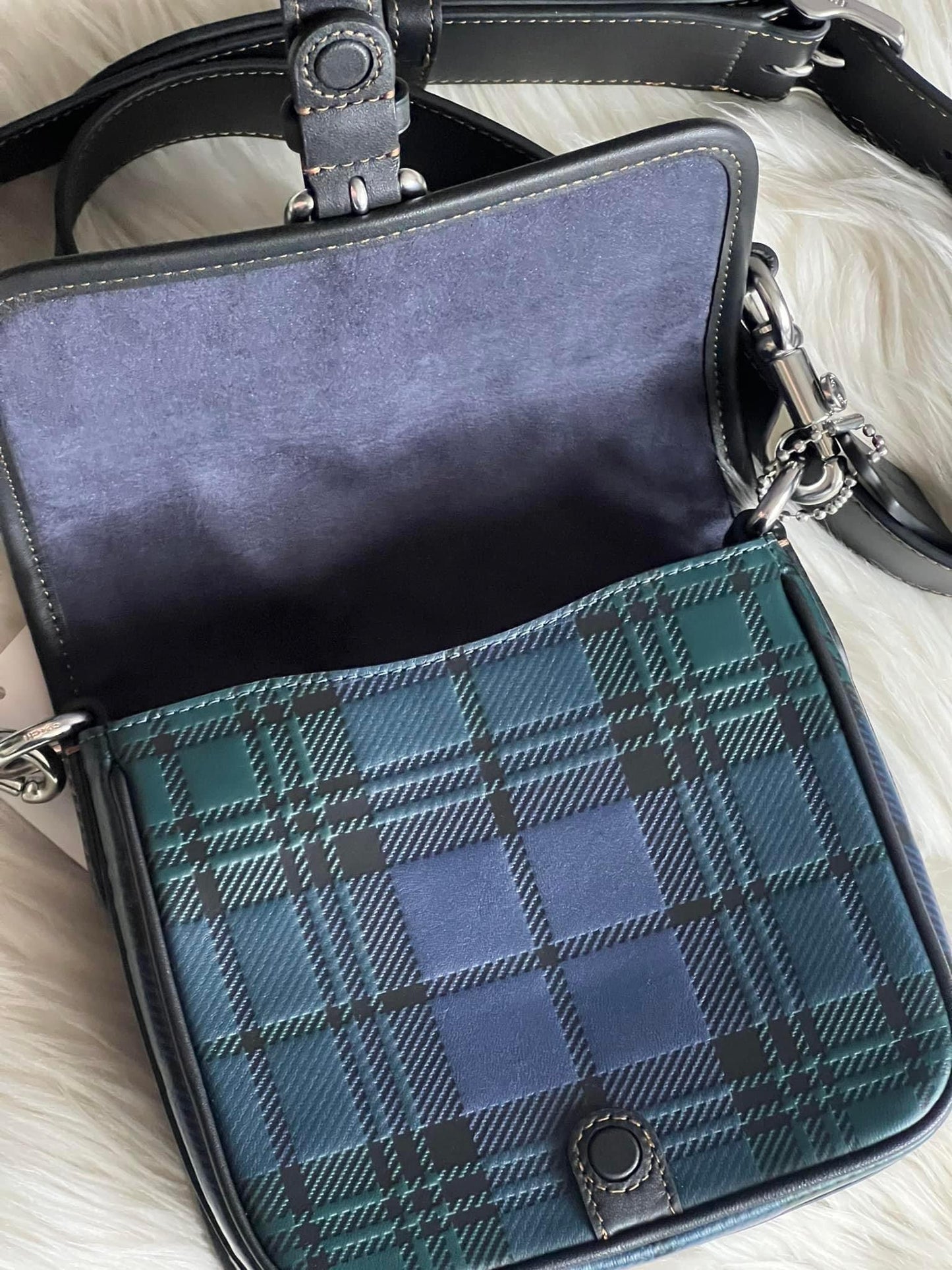 Coach Frankie Crossbody 18 with Plaid Print