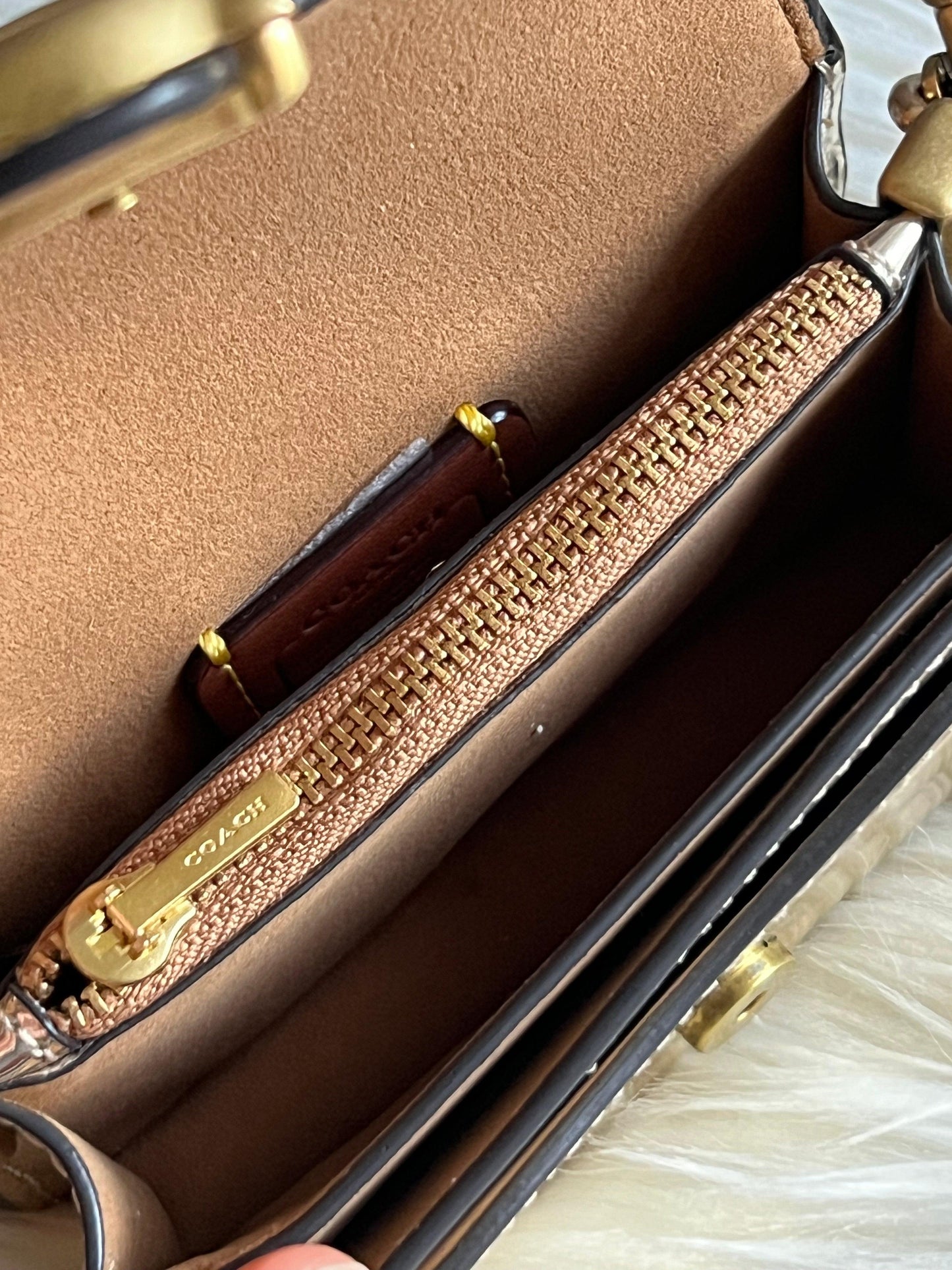 Coach Tabby 12 in Metallic