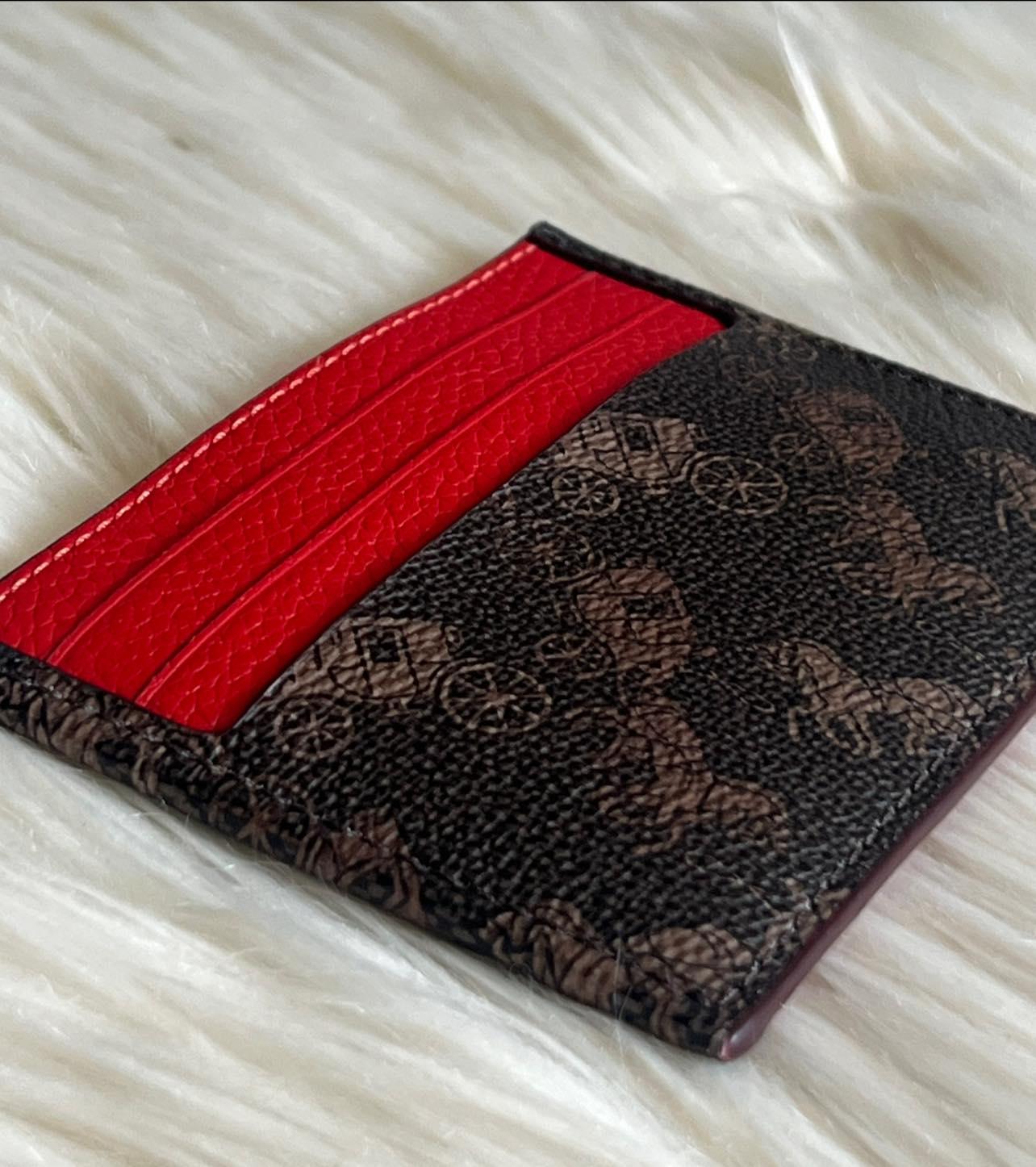Coach Card Case with Horse and Carriage Print