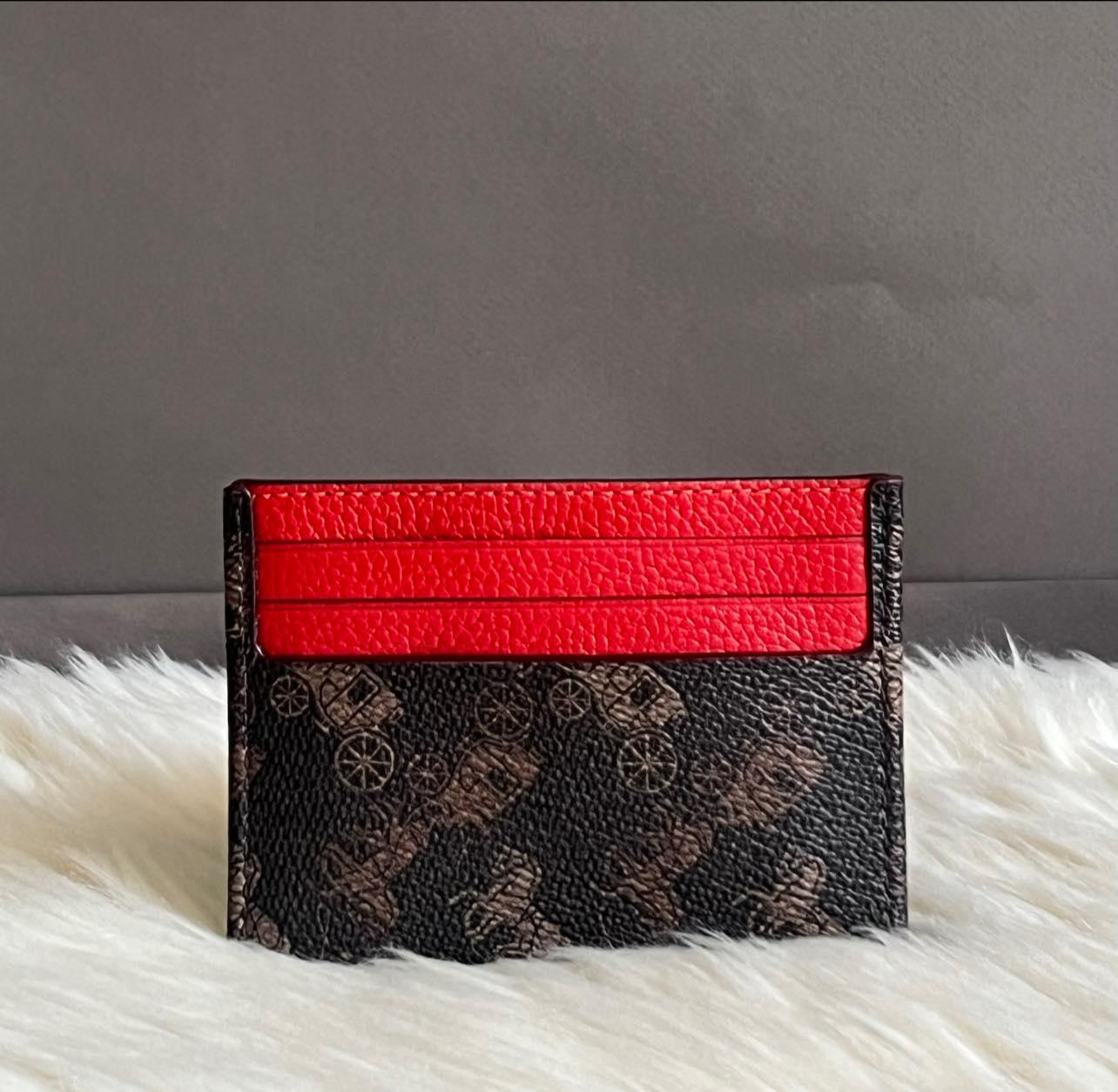 Coach Card Case with Horse and Carriage Print