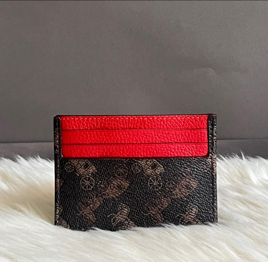 Coach Card Case with Horse and Carriage Print