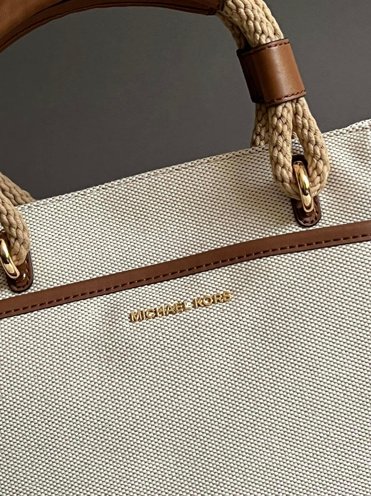 Michael Kors Talia Small Cotton Canvas Tote Bag