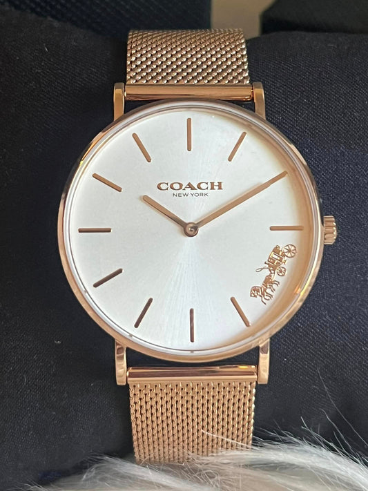 Coach Perry Silver Dial Rose Gold Women’s Watch