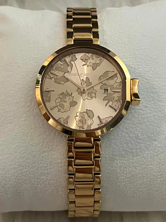 Kate Spade Park Row Rose Gold Floral Watch