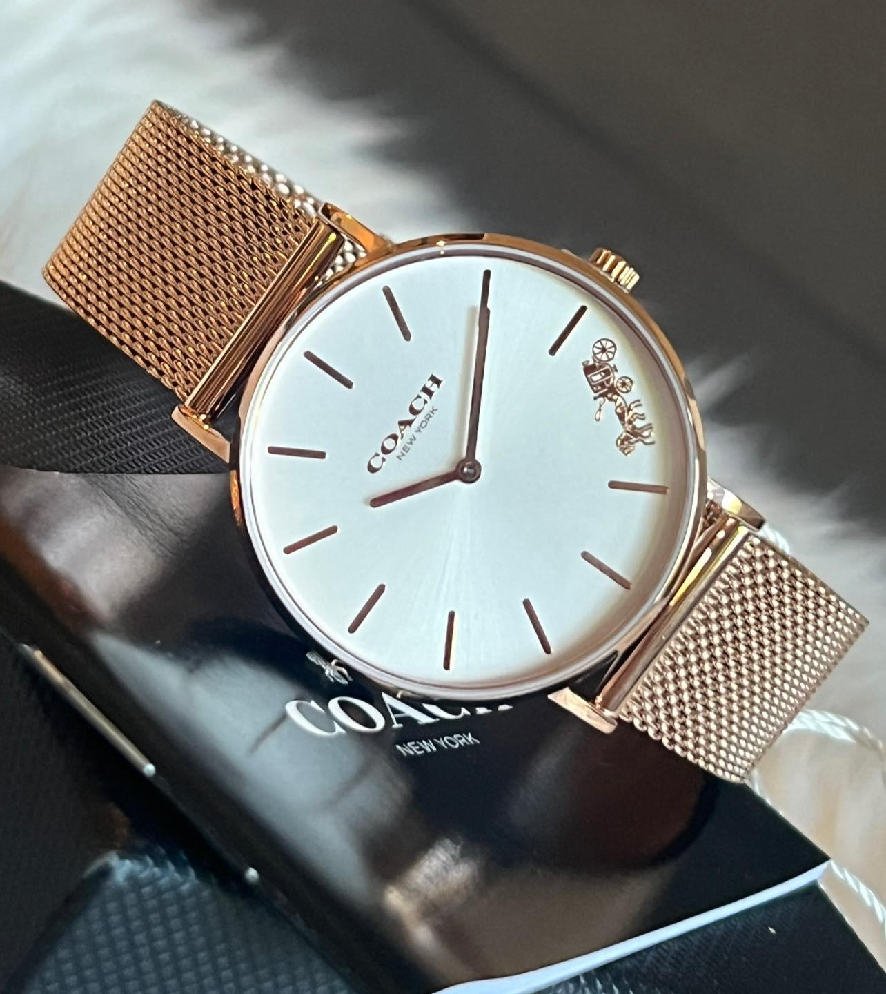 Coach Perry Silver Dial Rose Gold Women’s Watch
