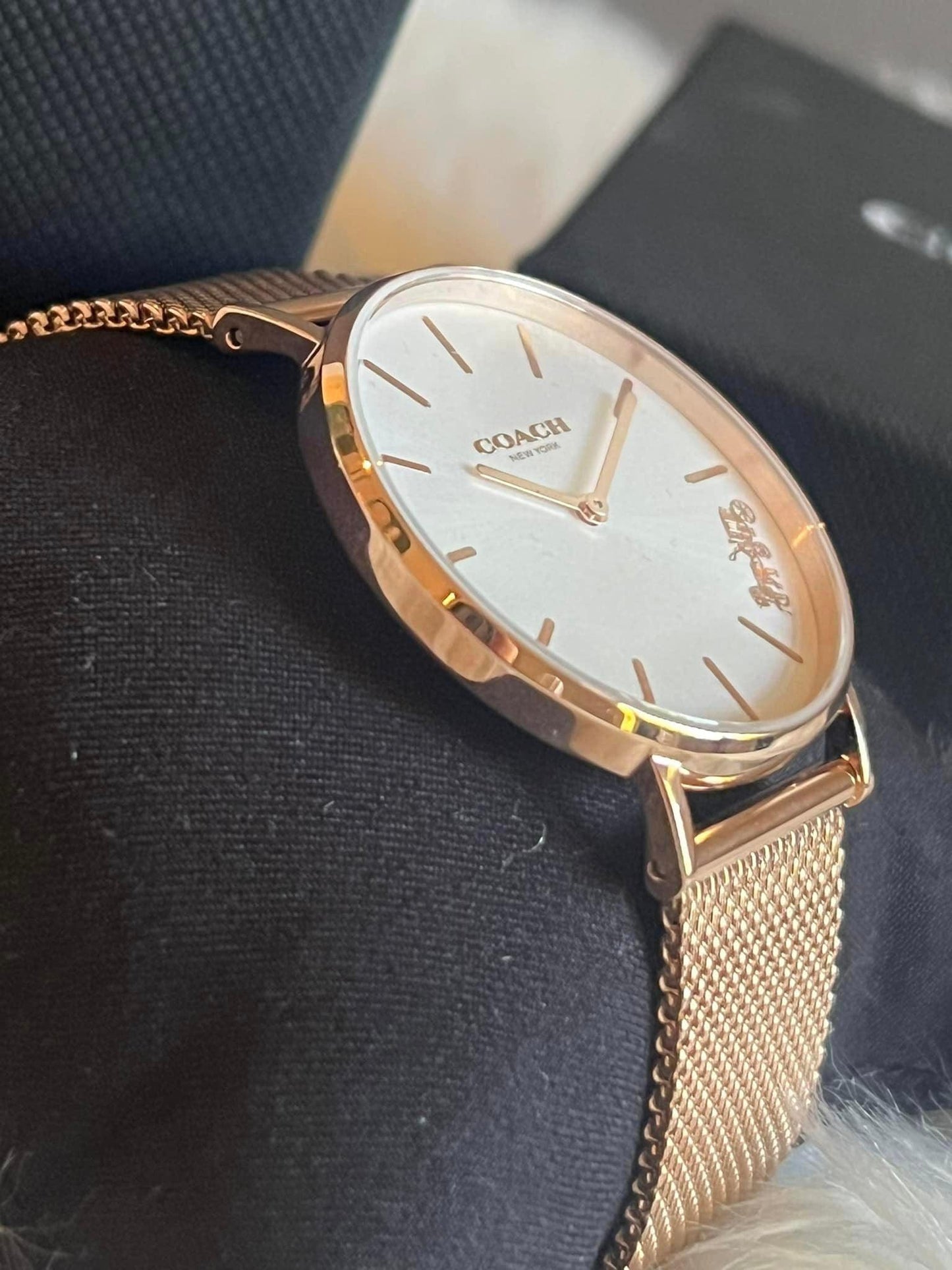 Coach Perry Silver Dial Rose Gold Women’s Watch