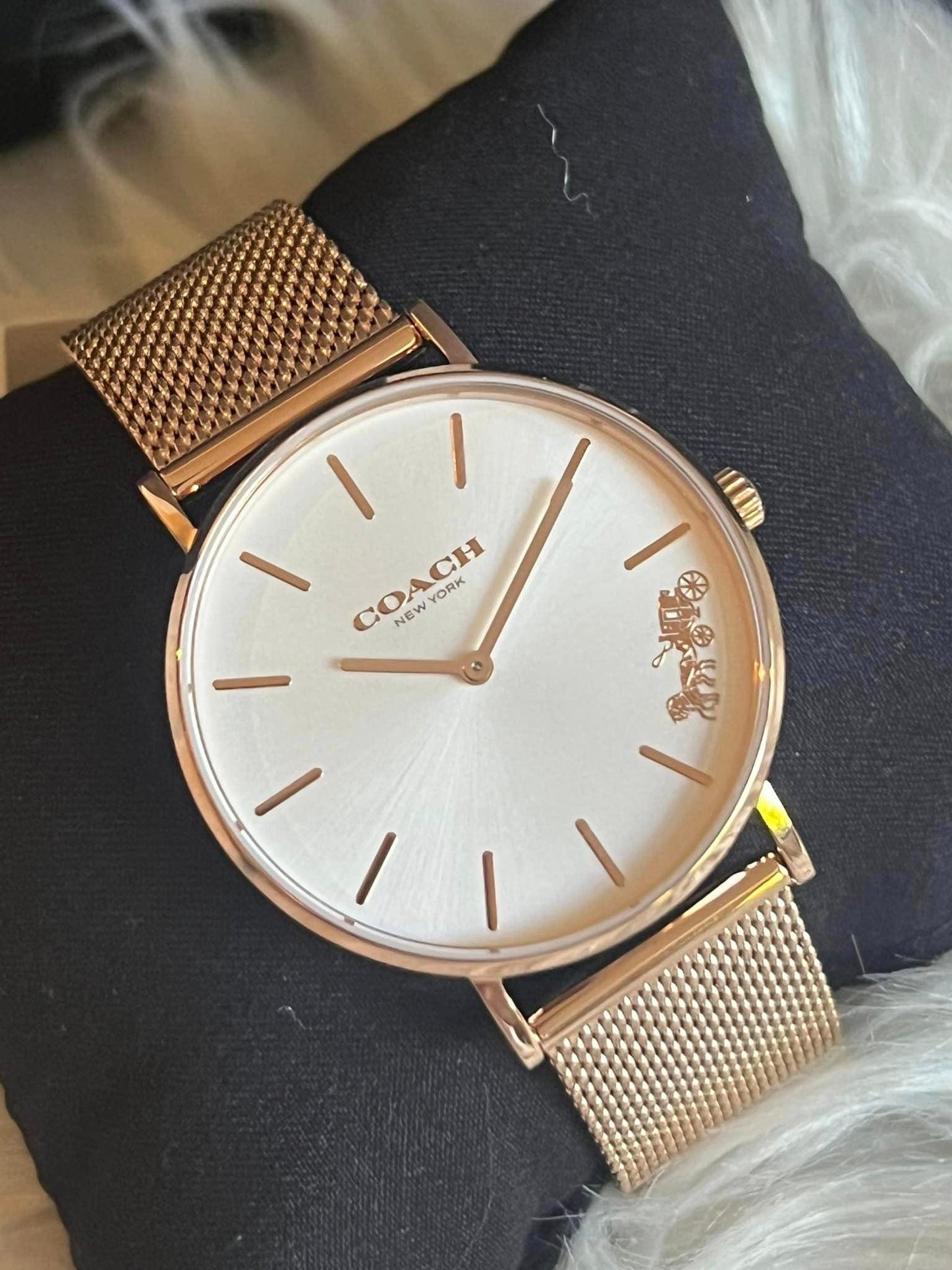 Coach Perry Silver Dial Rose Gold Women’s Watch