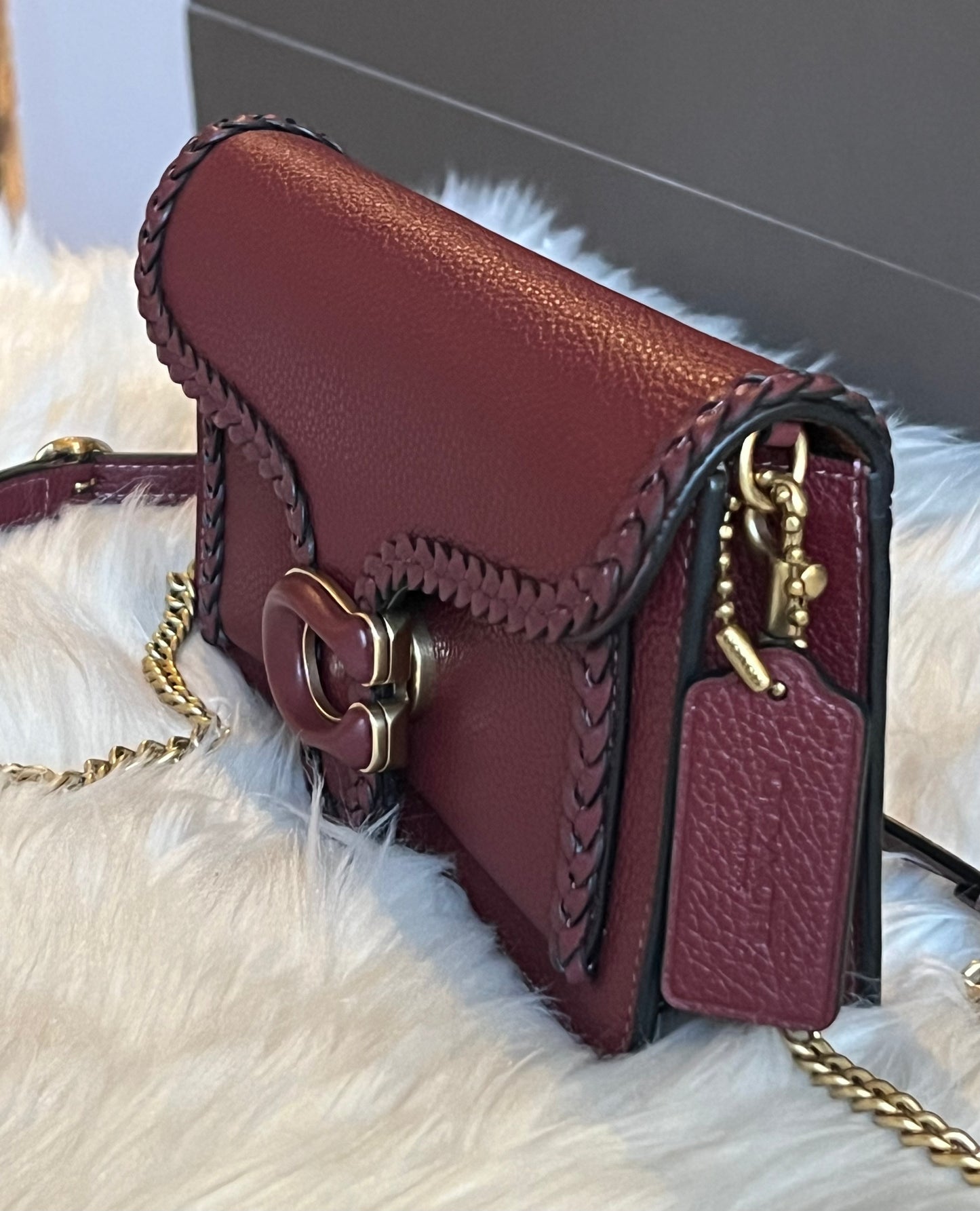 Coach Tabby Chain Clutch with Braid