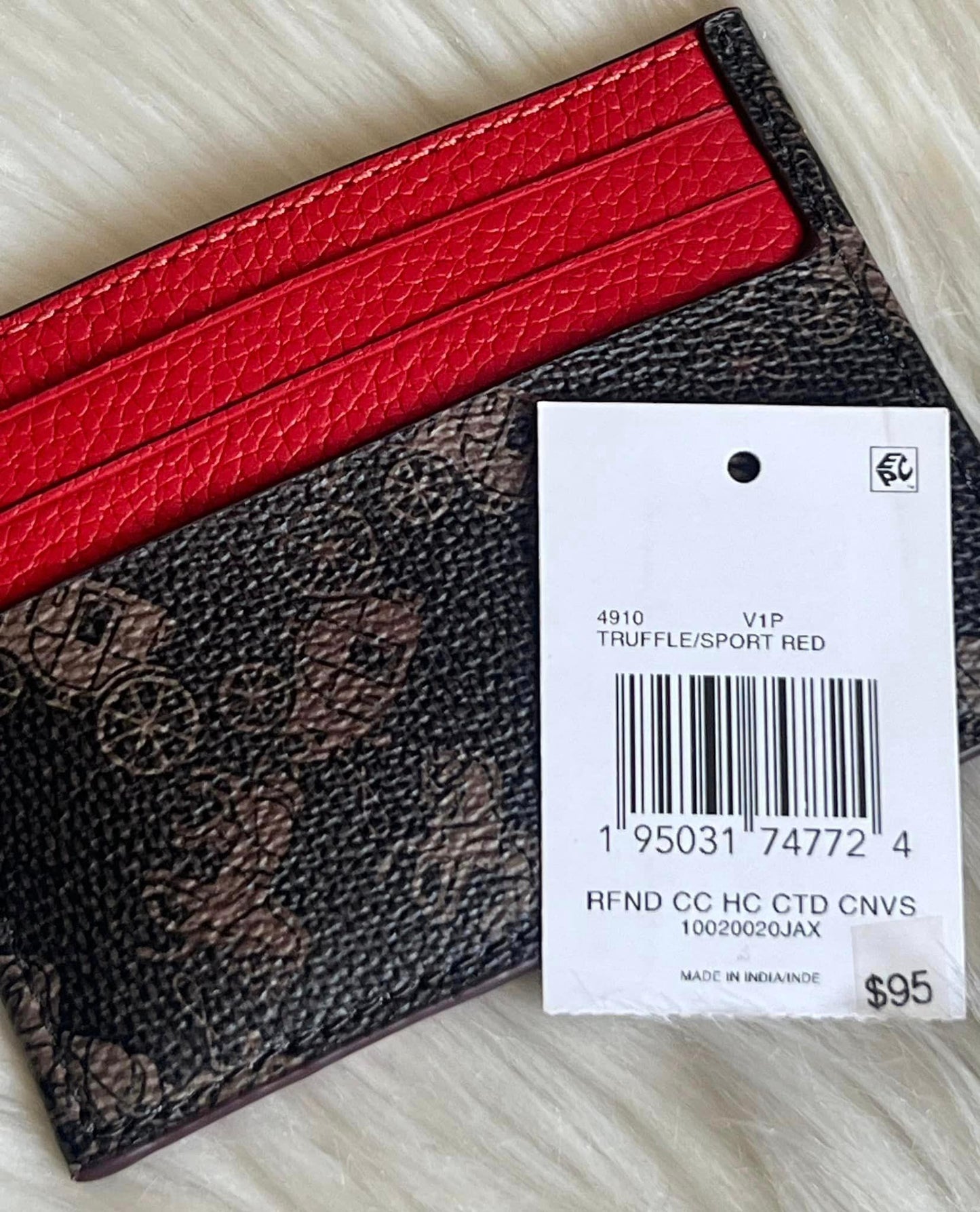 Coach Card Case with Horse and Carriage Print