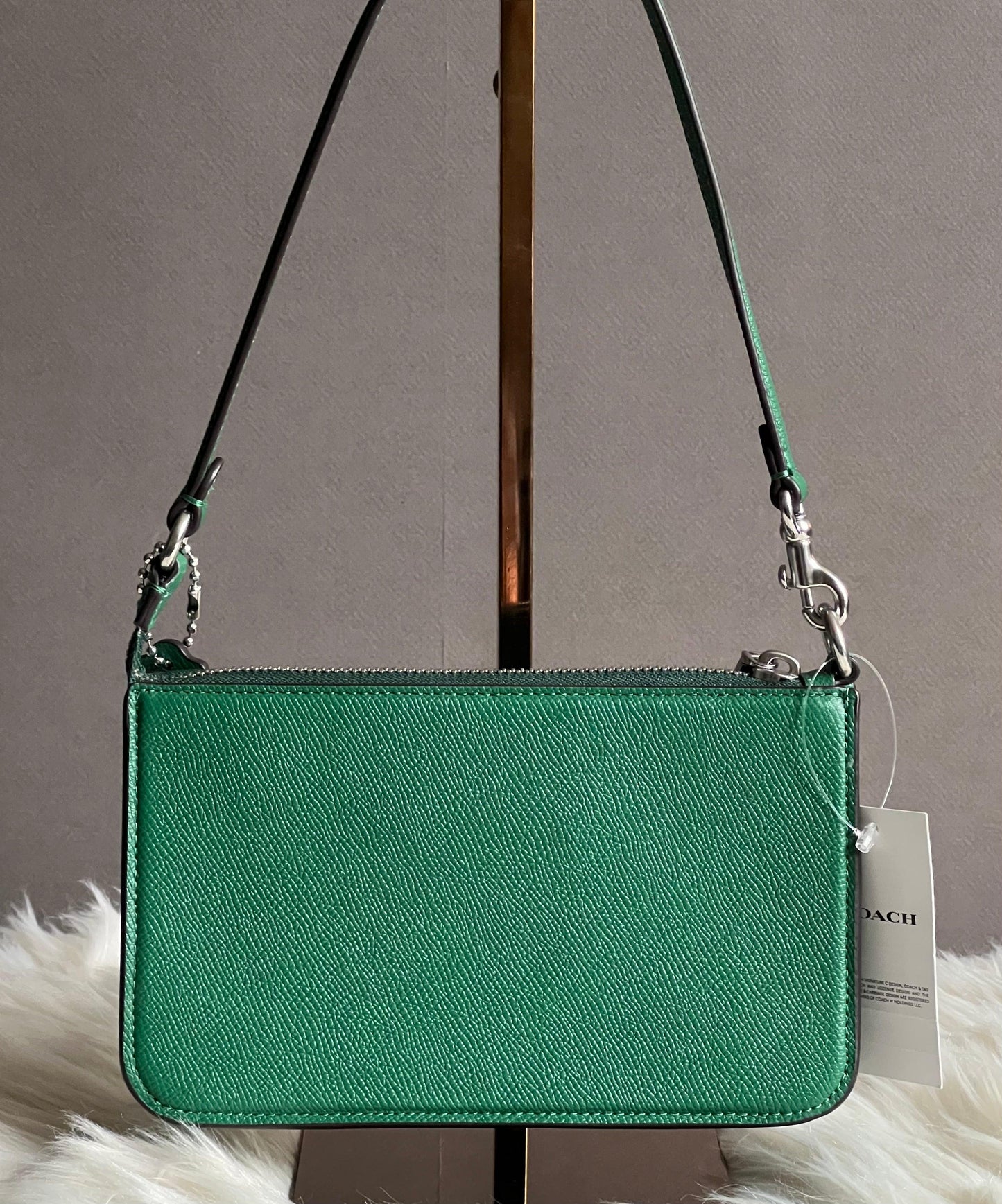 Coach Pouch Bag with Signature Canvas Detail