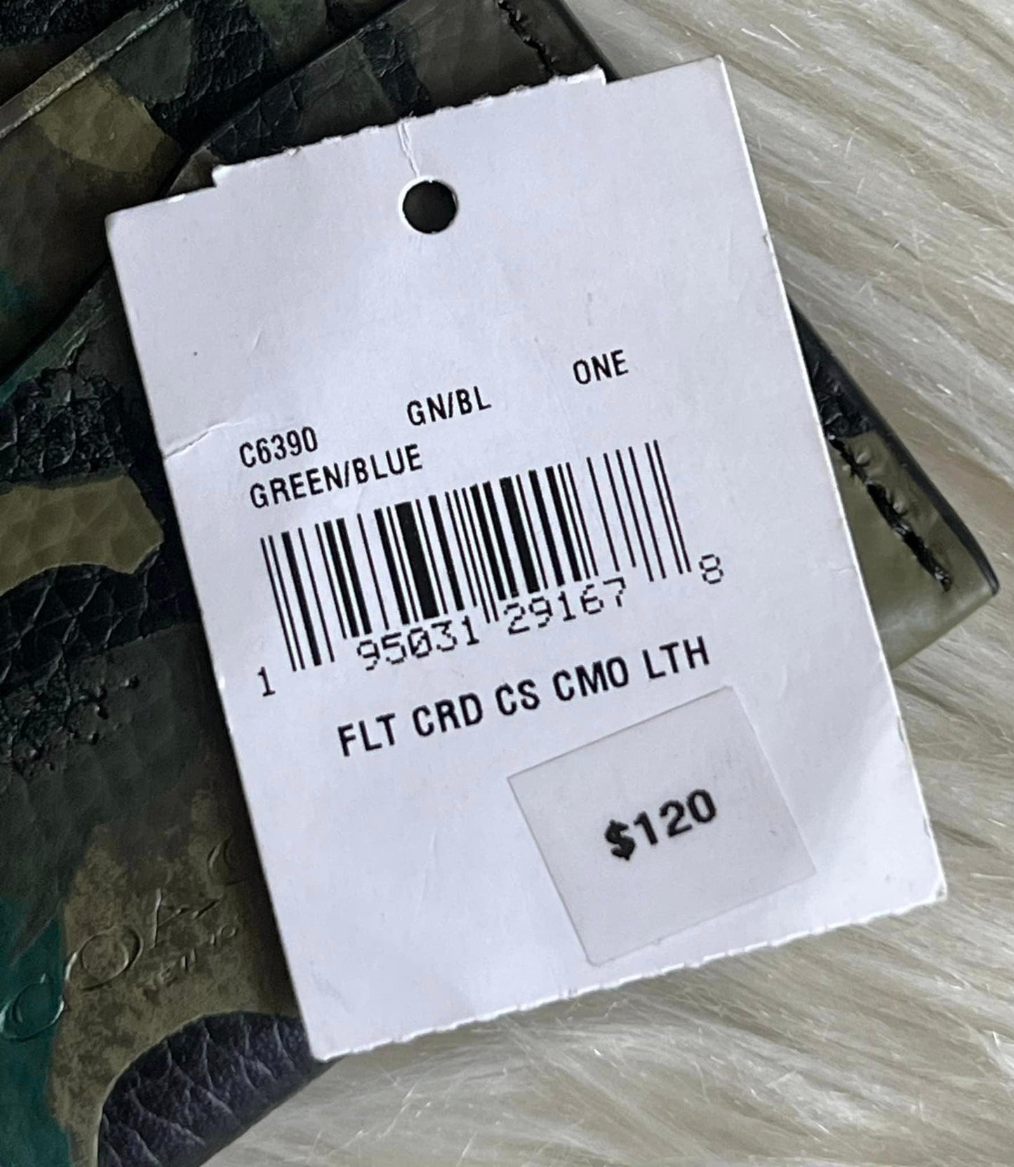 Coach Card Case with Camo Print