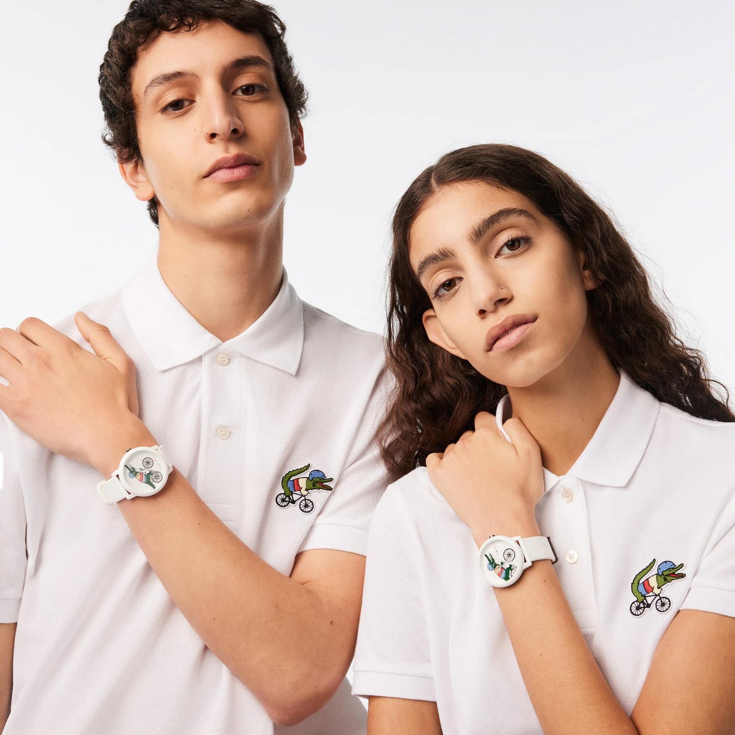 Lacoste Netflix Sex Education 3 Hands White Silicone Watch