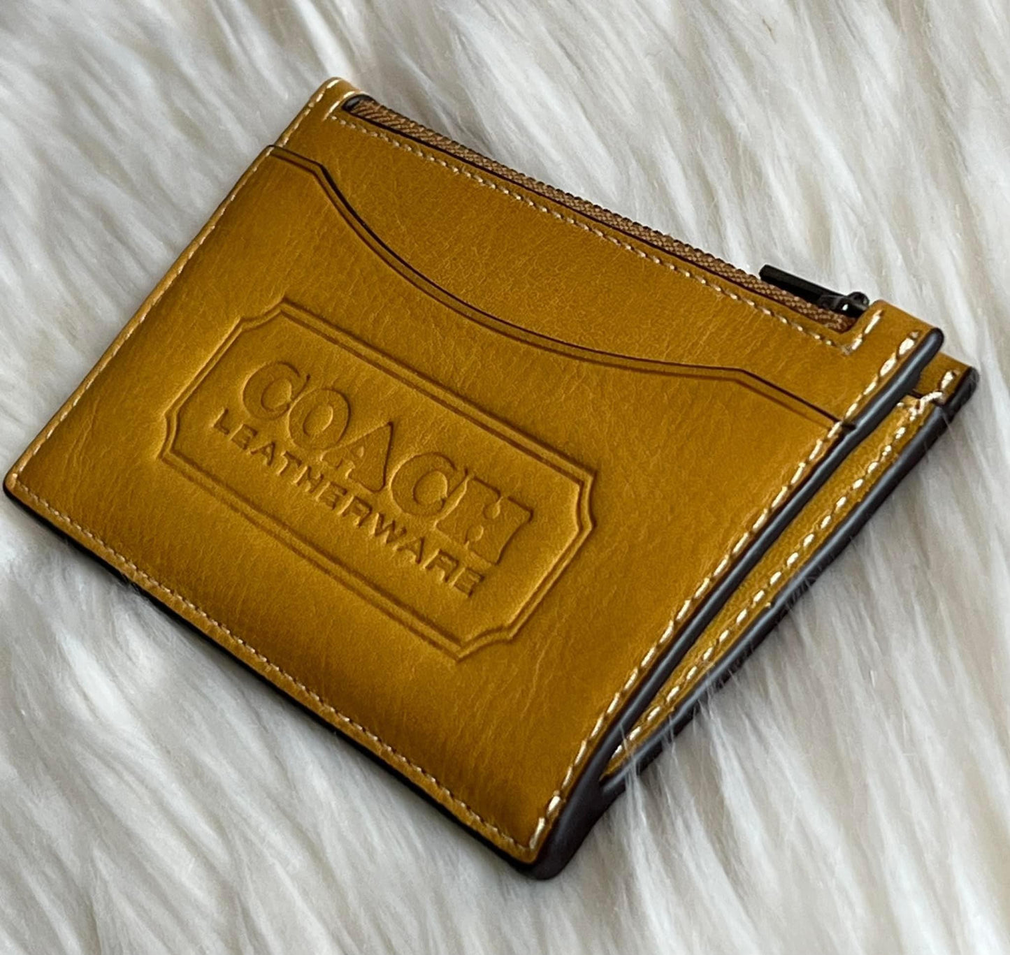 Coach Men’s Zip Card Case with Coach Badge