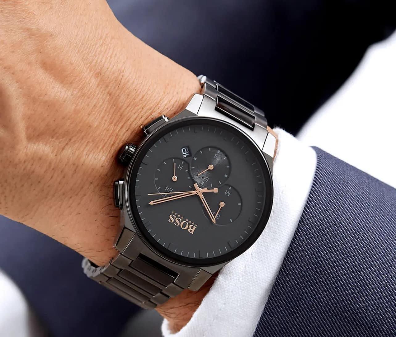 Hugo Boss Men’s Peak Chronograph Watch in Rose Gold Dial