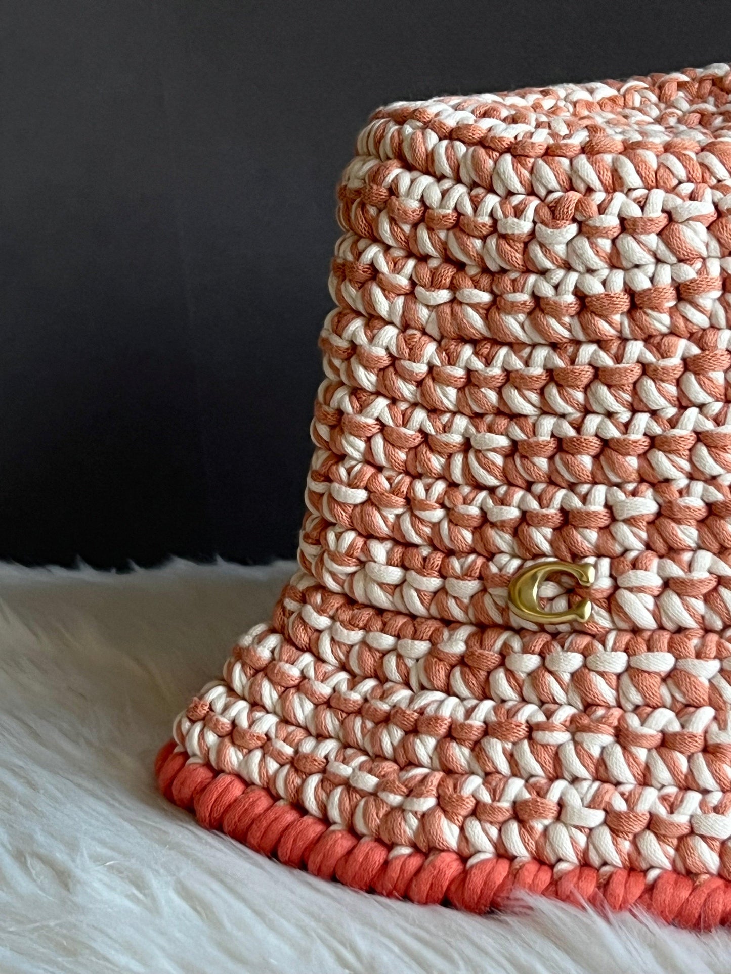 Coach Crochet Bucket Hat
