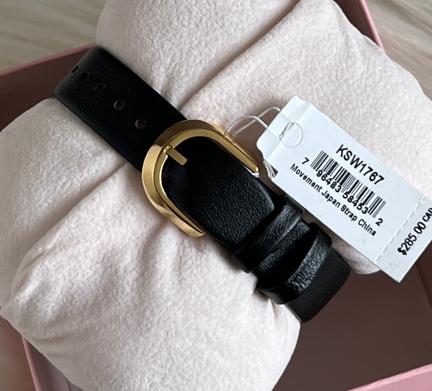 Kate Spade Metro Dot Black Leather Watch