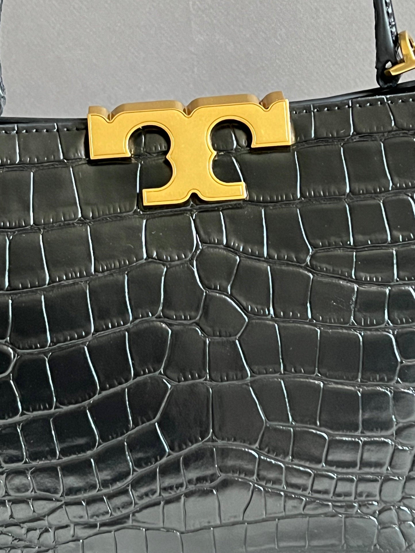 Tory Burch Eleanor Croc Embossed Satchel