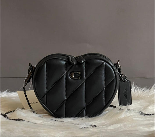 Coach Heart Crossbody 14 with Pillow Quilting