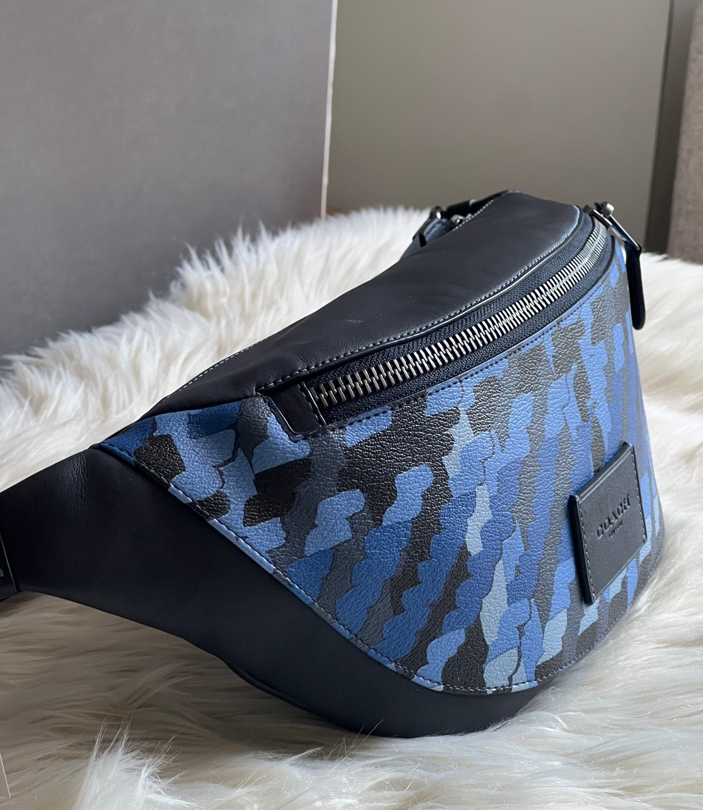 Coach Warren Belt Bag with Plaid Print