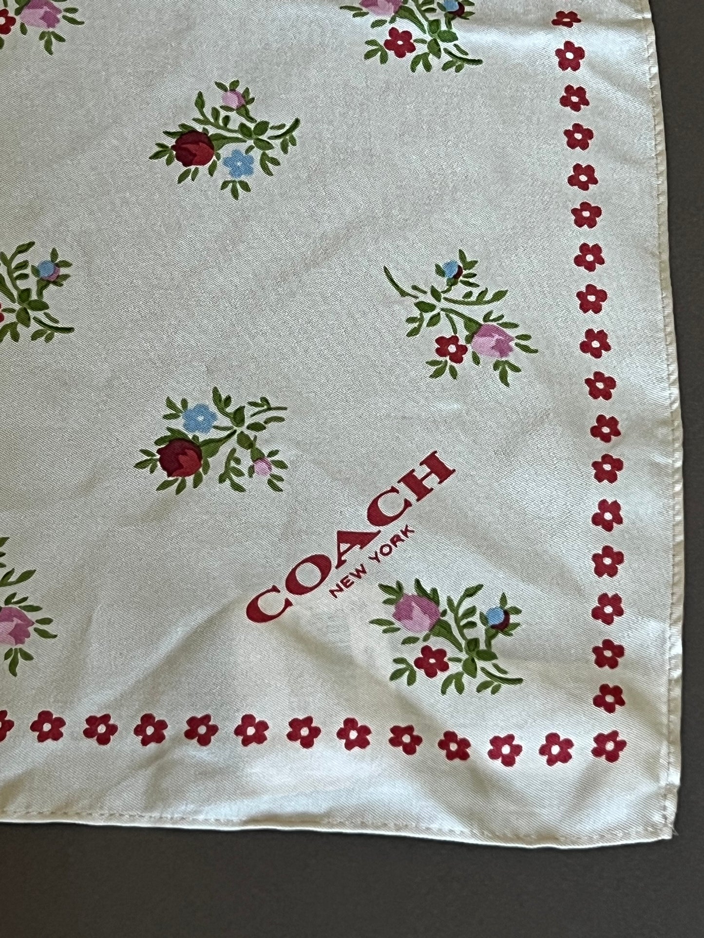Coach Cross Stitch Floral Hanky