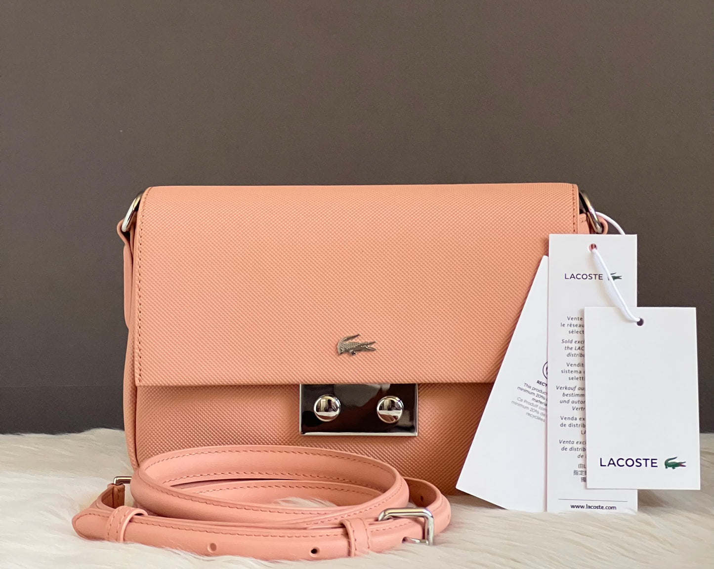 Lacoste Women's Flap Close Shoulder Bag
