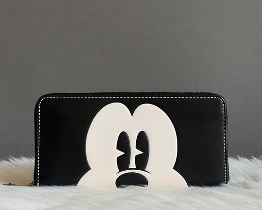 Disney x Coach Zip Around Wallet With Mickey Mouse