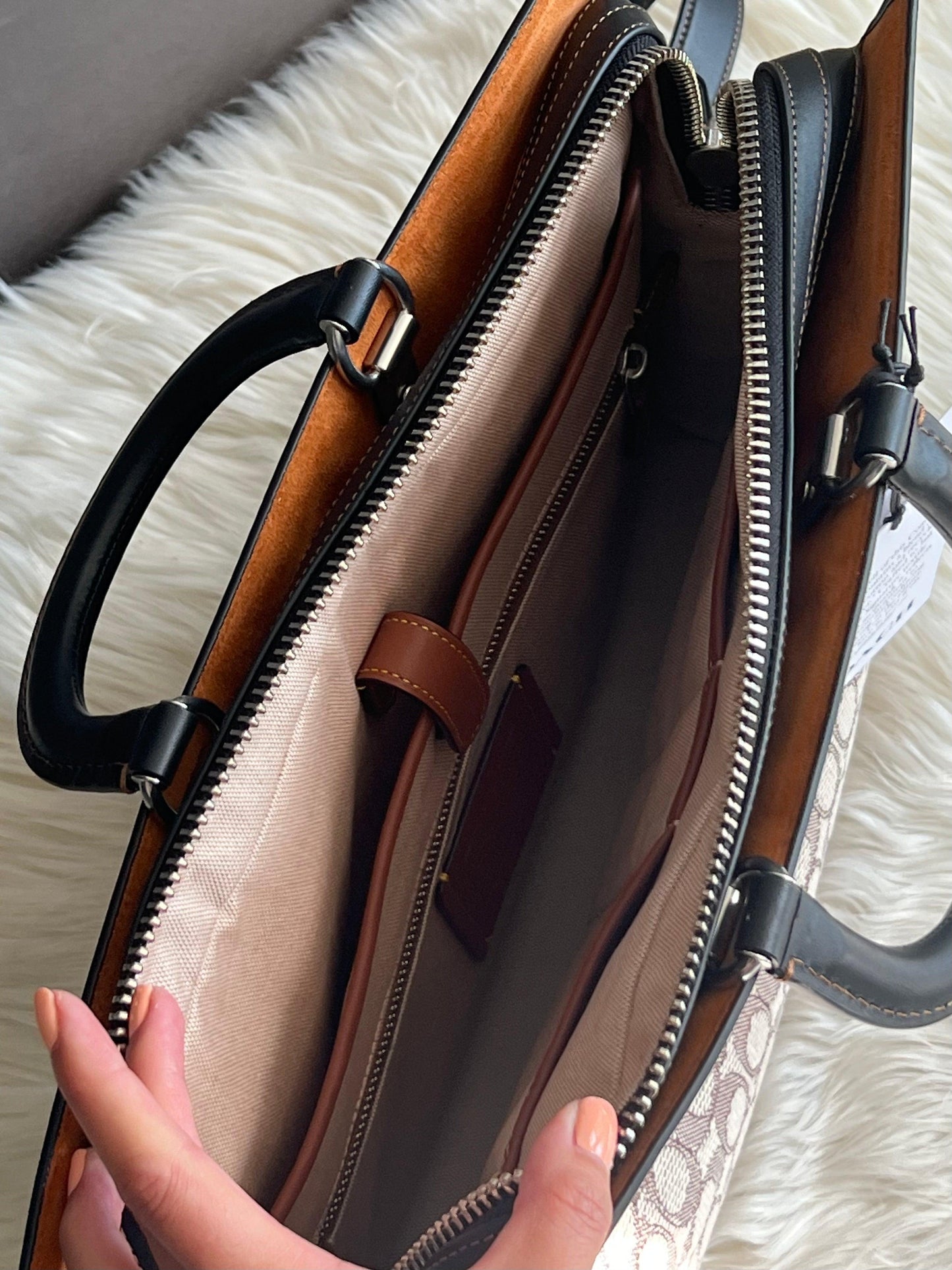 Coach Rogue Brief in Signature Textile Jacquard